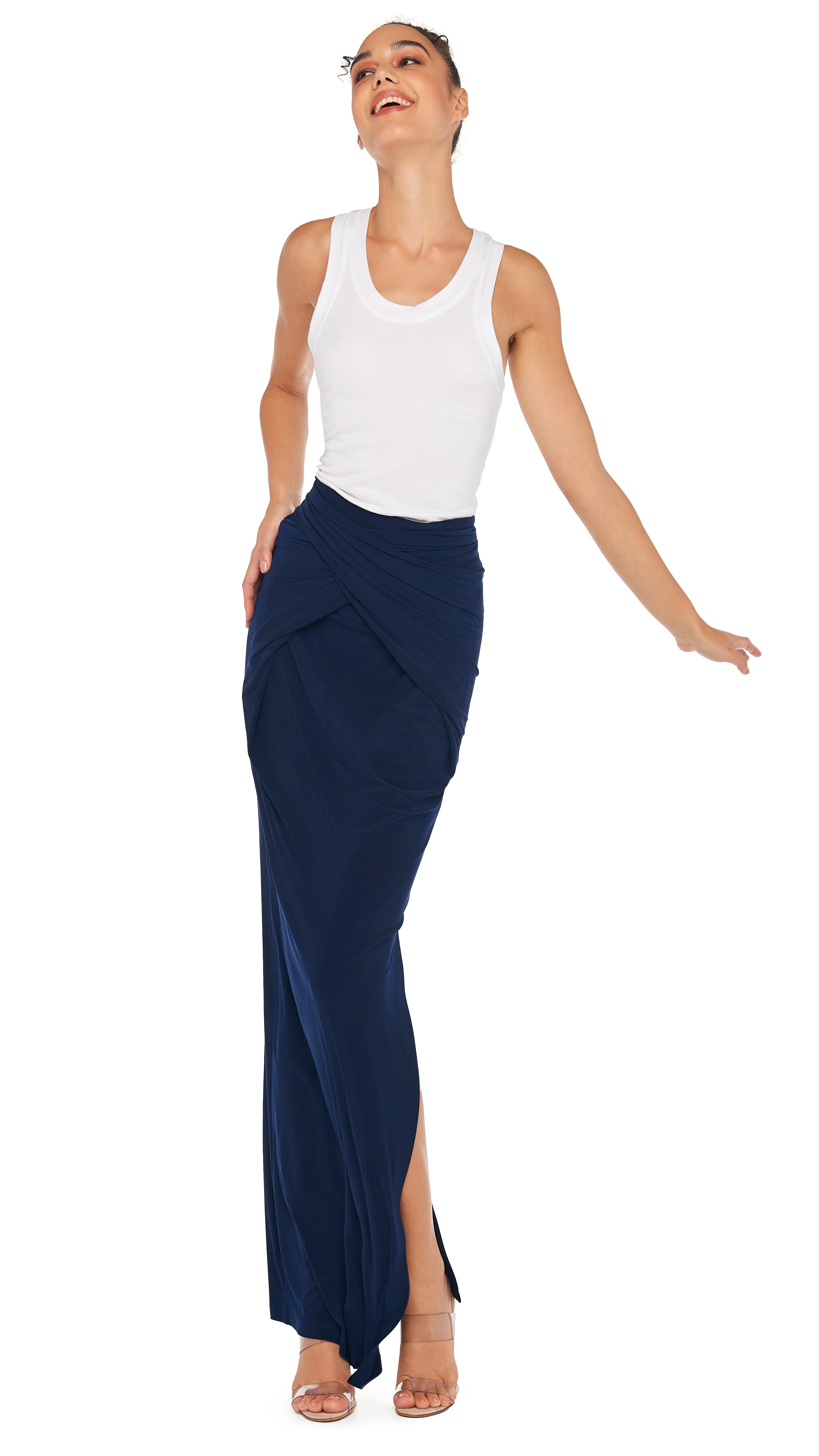 ALL IN ONE SIDE SLIT LONG SKIRT - Image 6