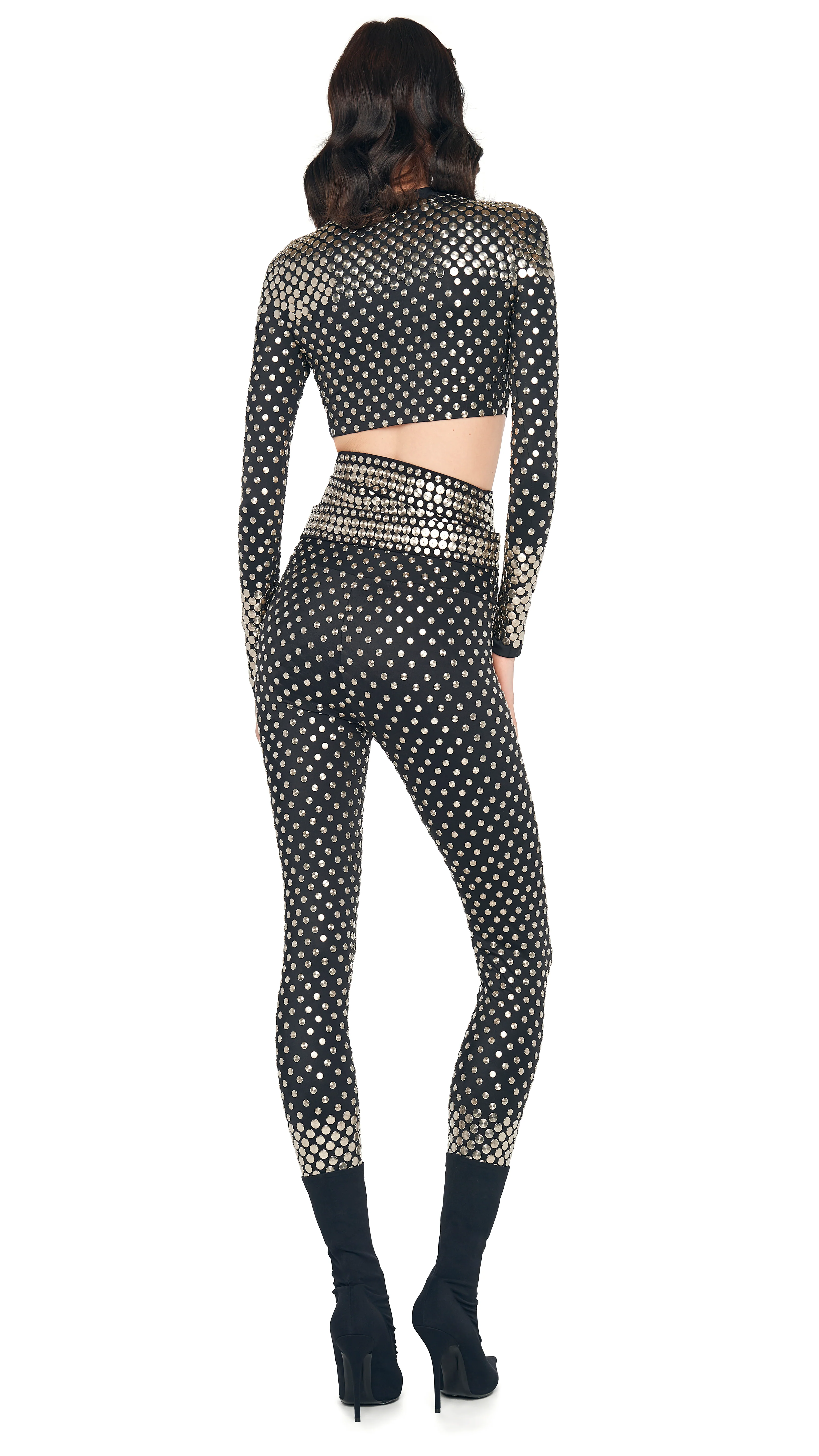 STUD CREWNECK CROPPED TOP - Image 4