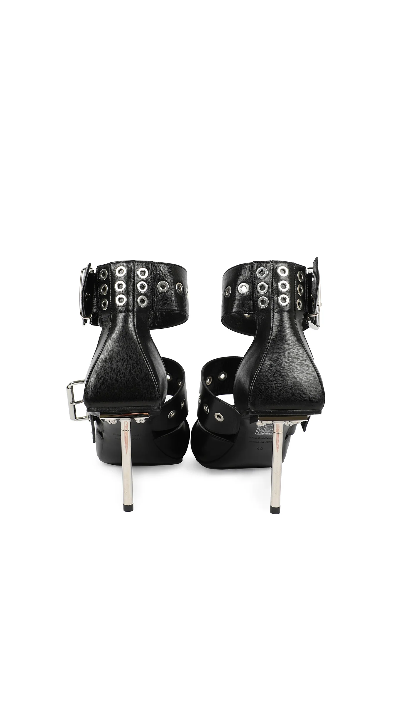 BALENCIAGA BLACK LEATHER BELT BUCKLE PUMP - Image 3