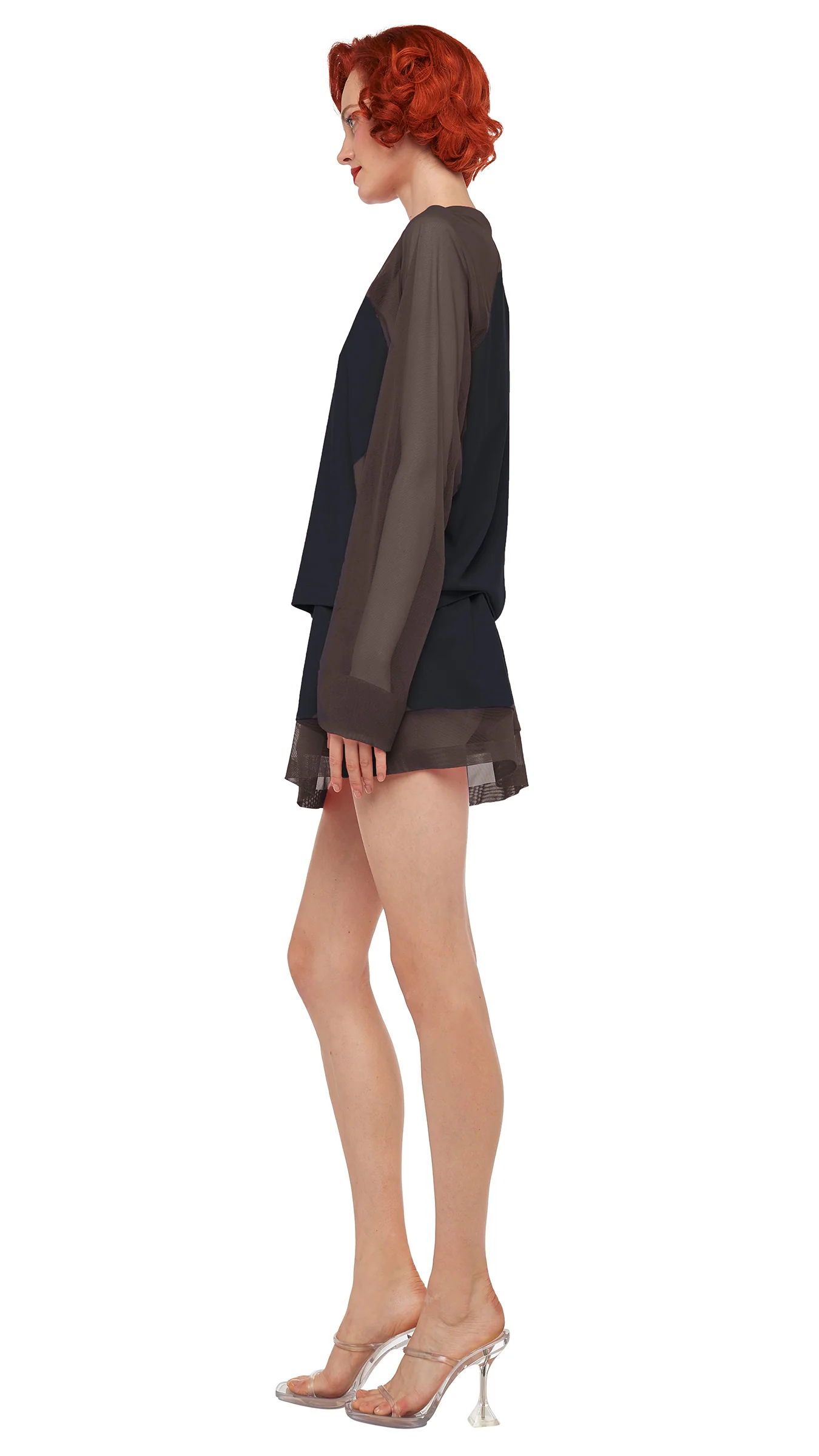 BOYFRIEND MINI SKIRT W/ MESH - Image 2