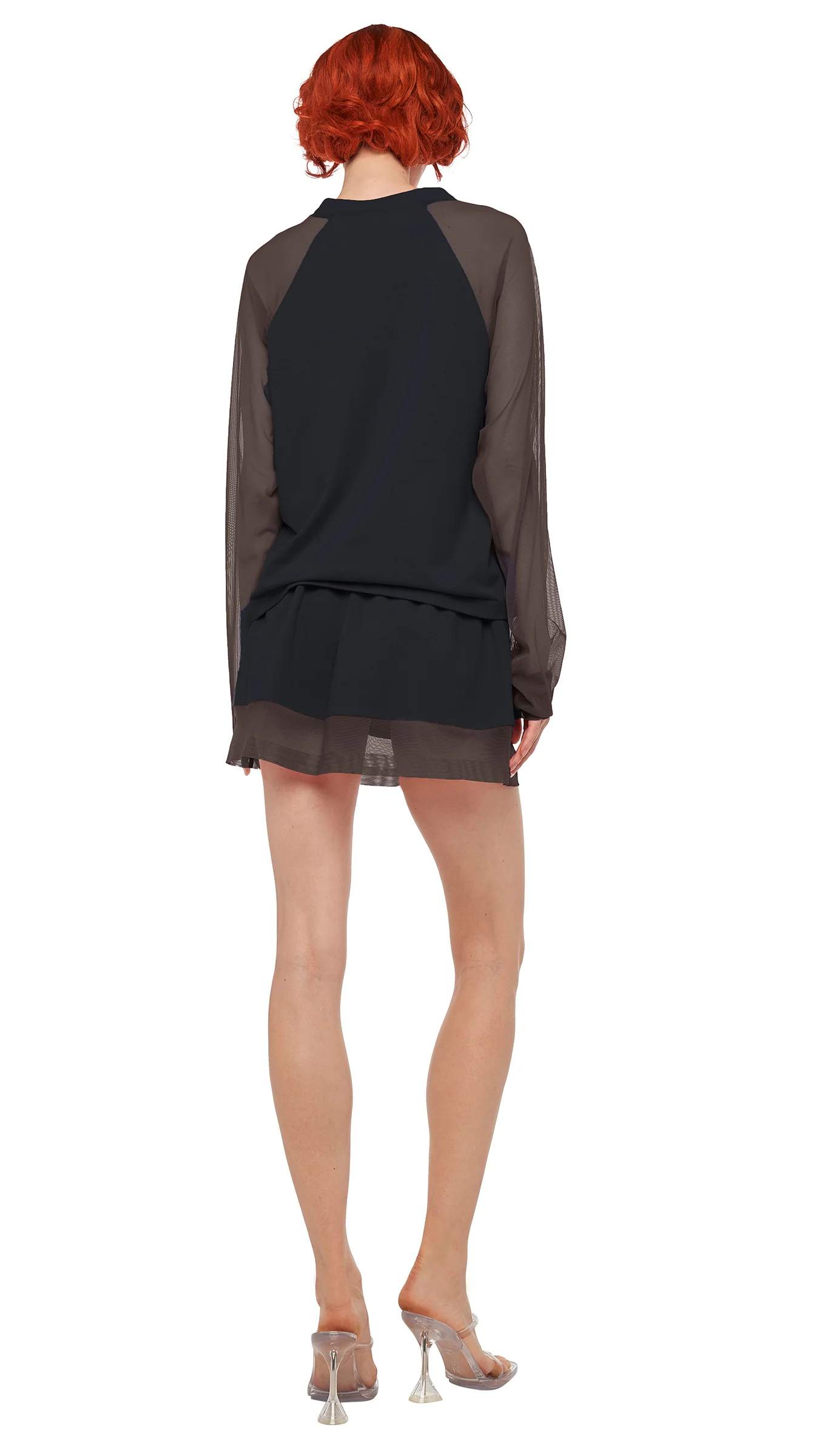 BOYFRIEND MINI SKIRT W/ MESH - Image 3