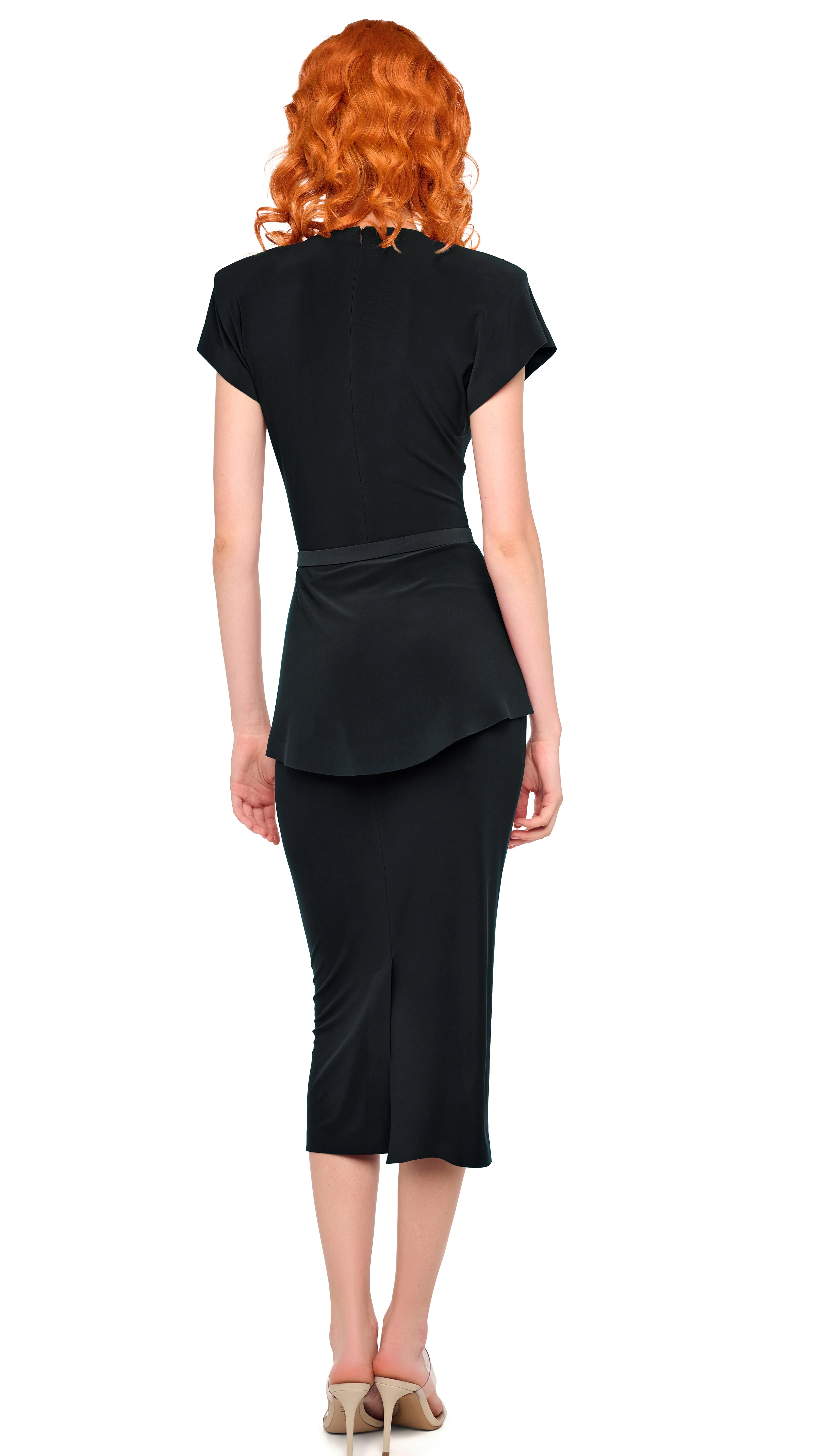 CAP SLEEVE PEPLUM DRESS - Image 3
