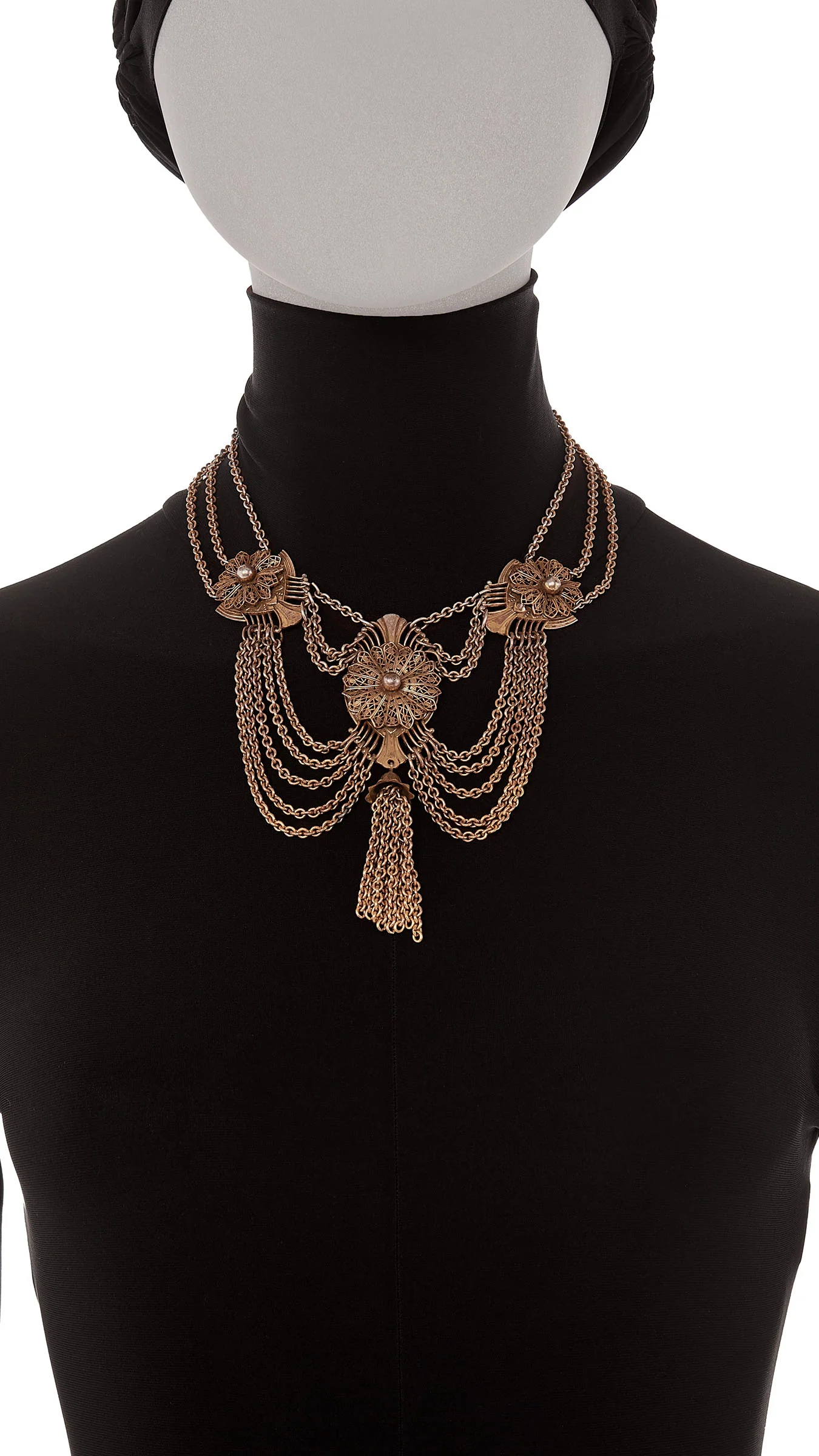 CHAIN DROP NECKLACE WITH TASSEL - Image 2