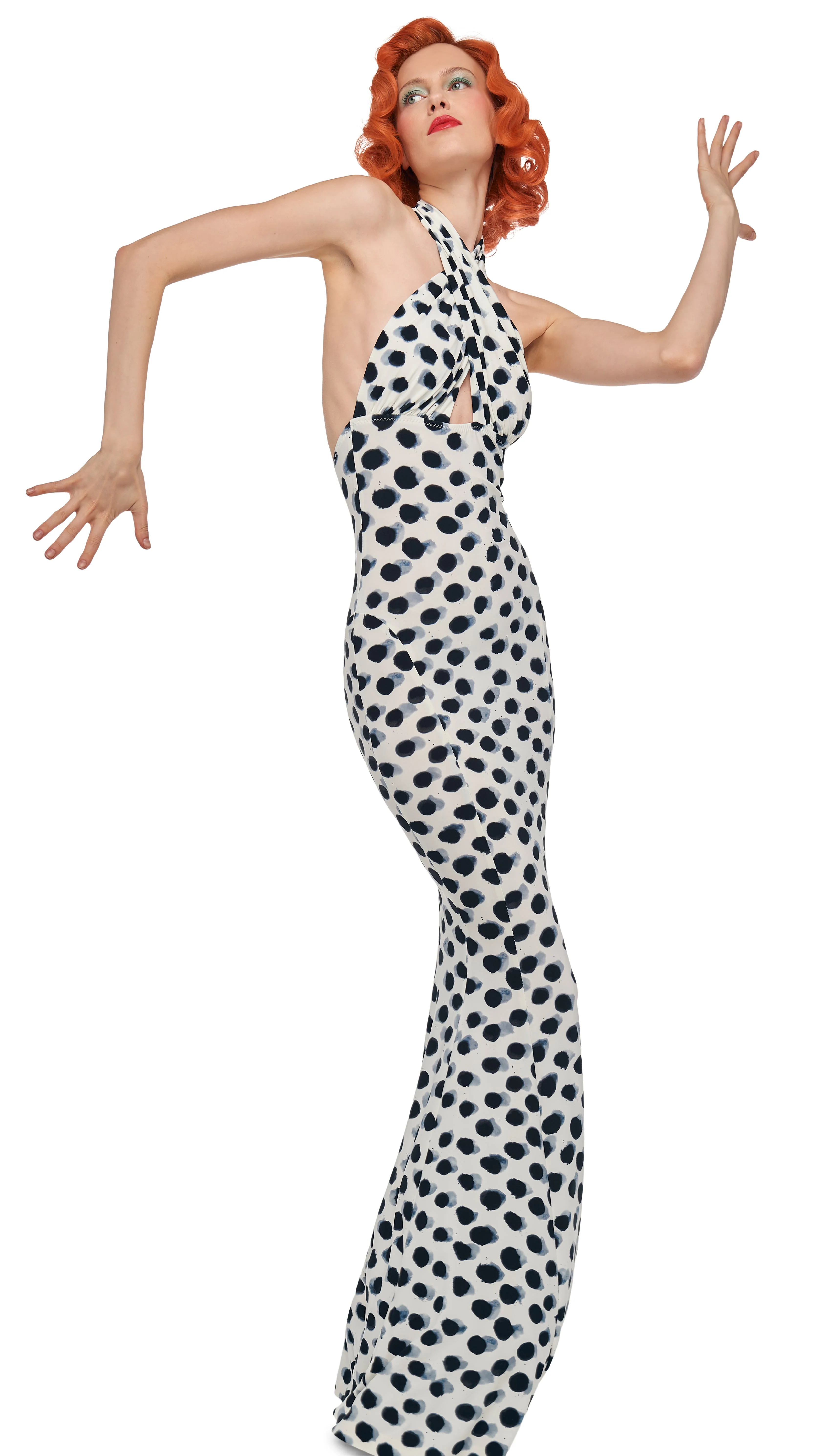 CROSS HALTER FISHTAIL GOWN - Image 6