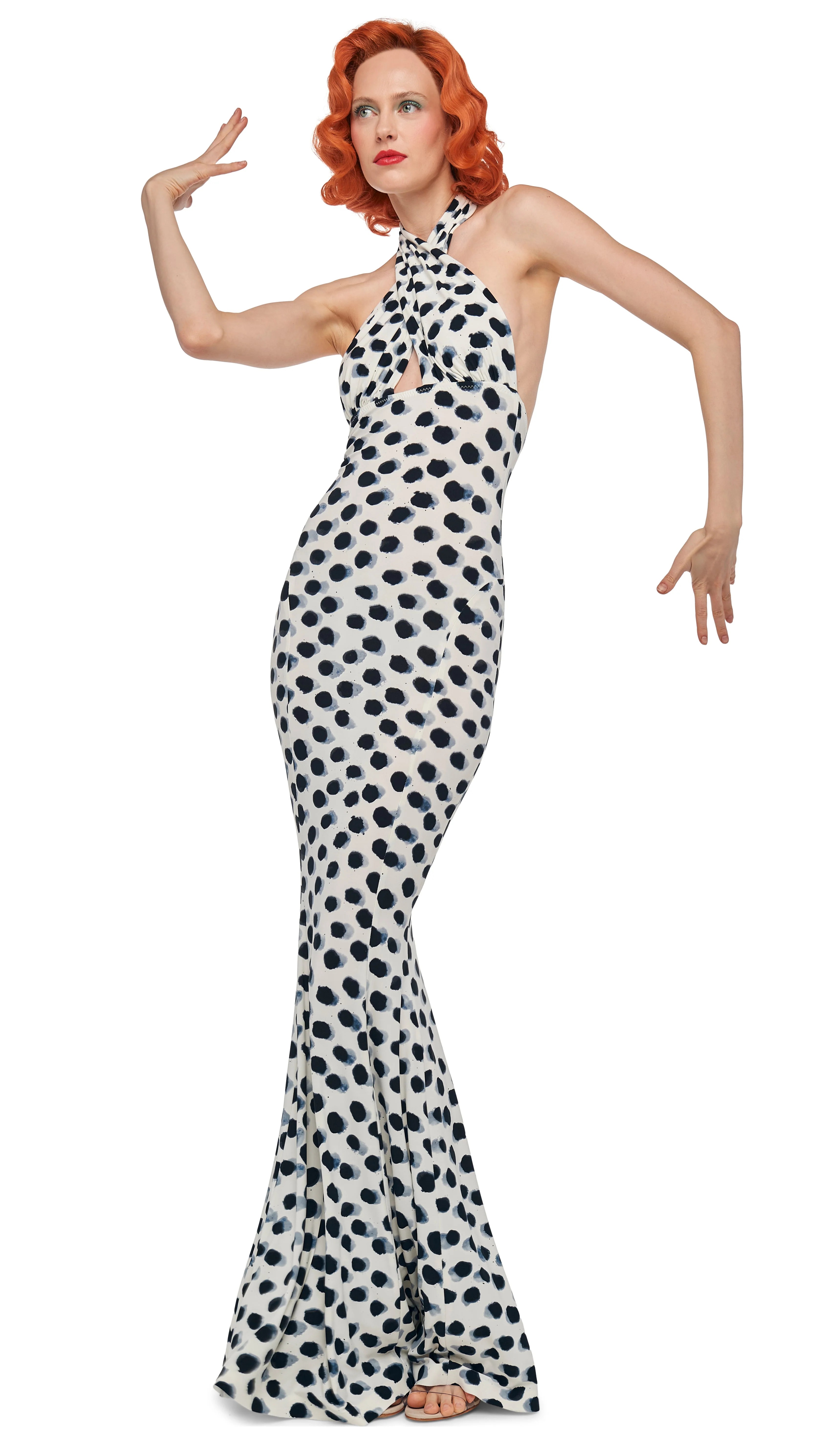CROSS HALTER FISHTAIL GOWN - Image 7