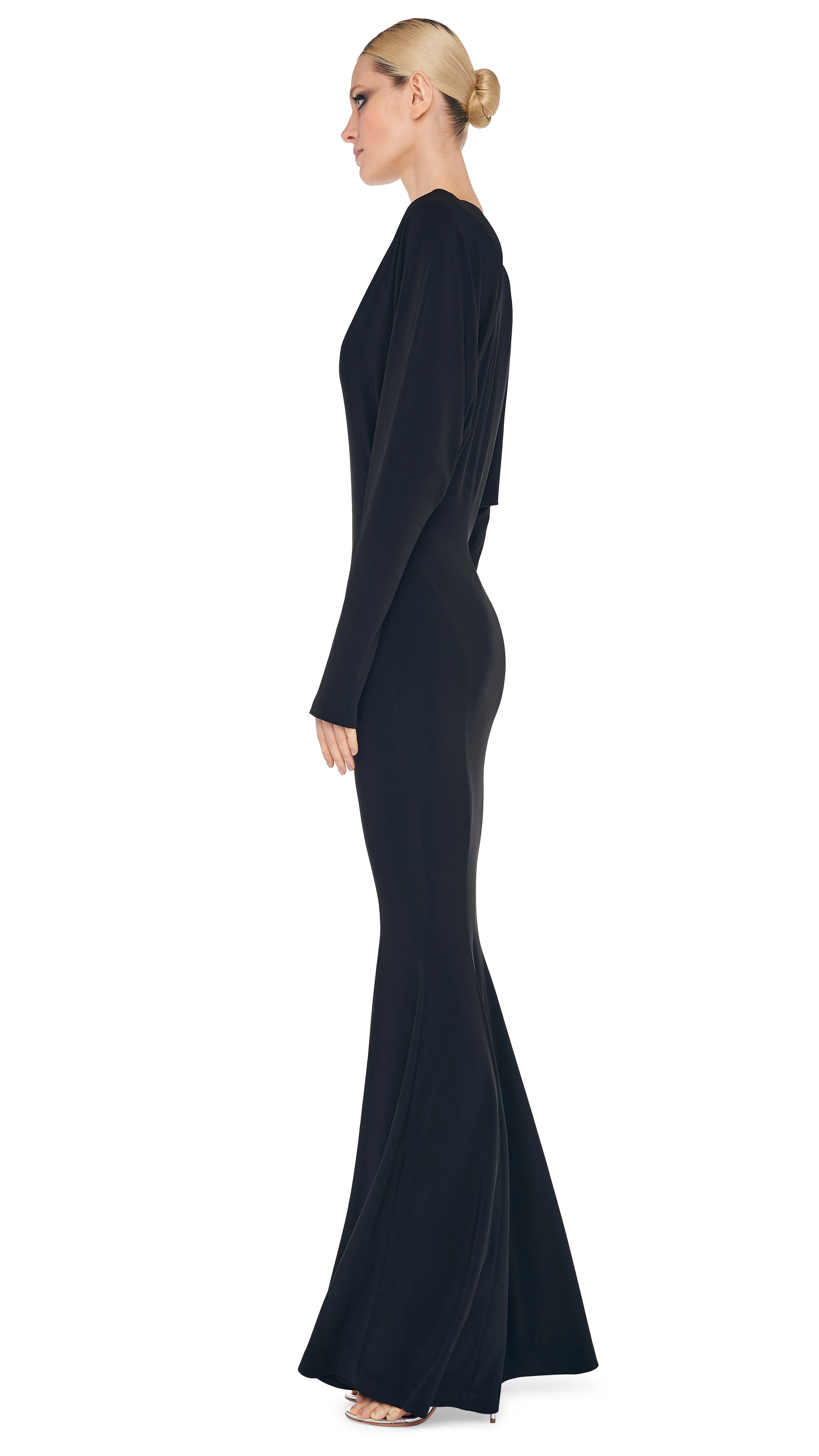 DOLMAN V NECK FISHTAIL GOWN - Image 2