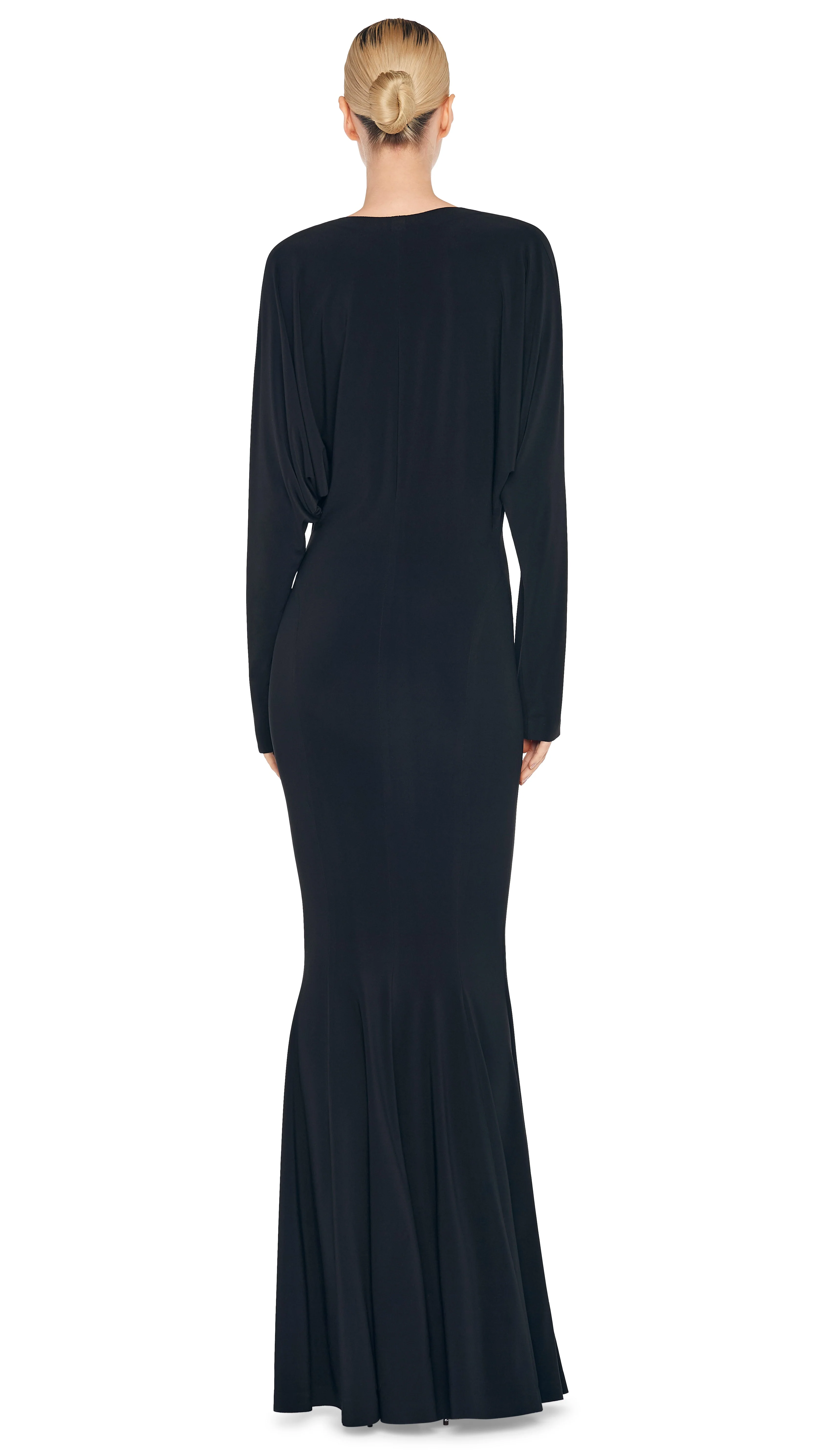 DOLMAN V NECK FISHTAIL GOWN - Image 3