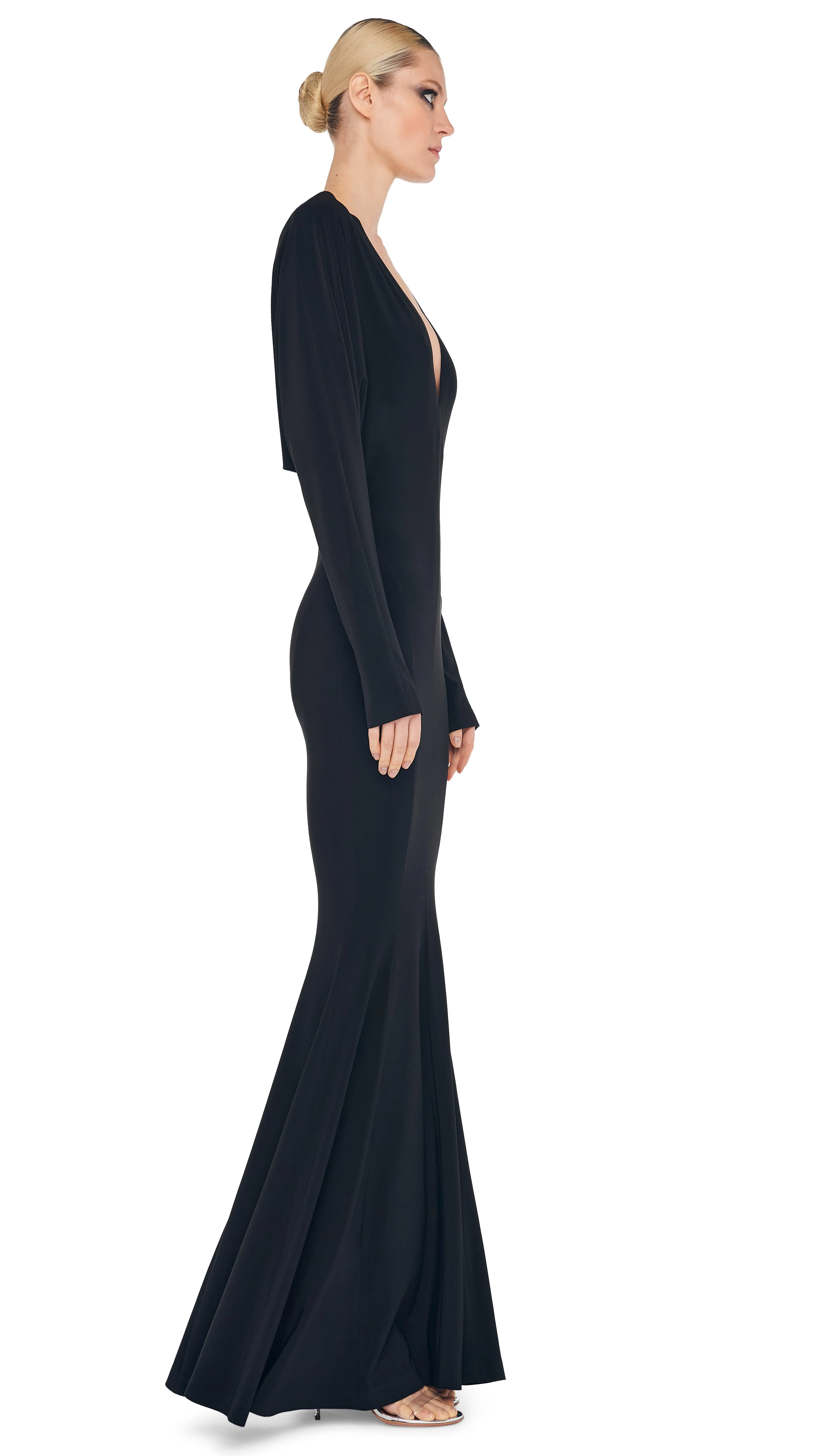 DOLMAN V NECK FISHTAIL GOWN - Image 4