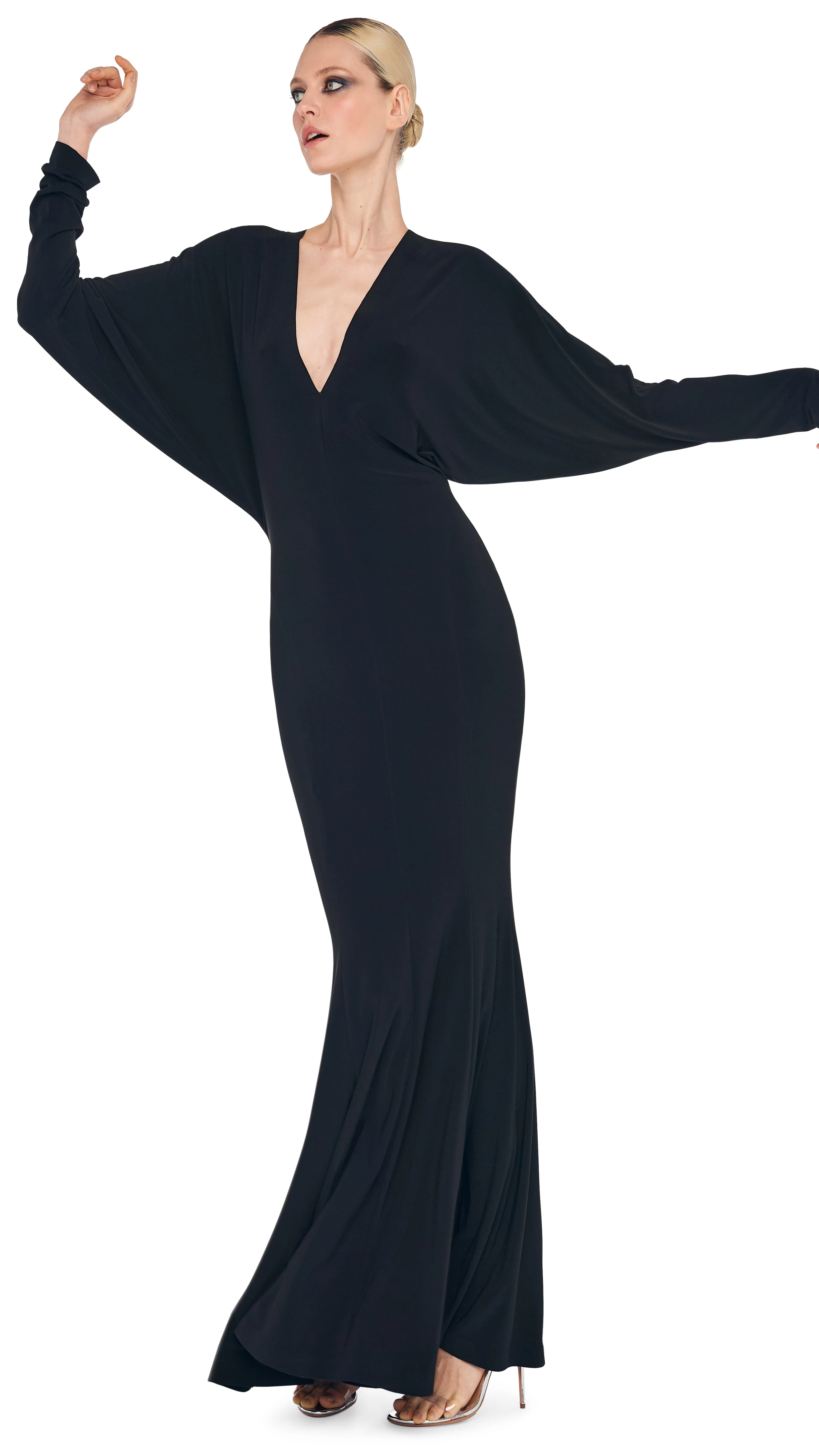 DOLMAN V NECK FISHTAIL GOWN - Image 5