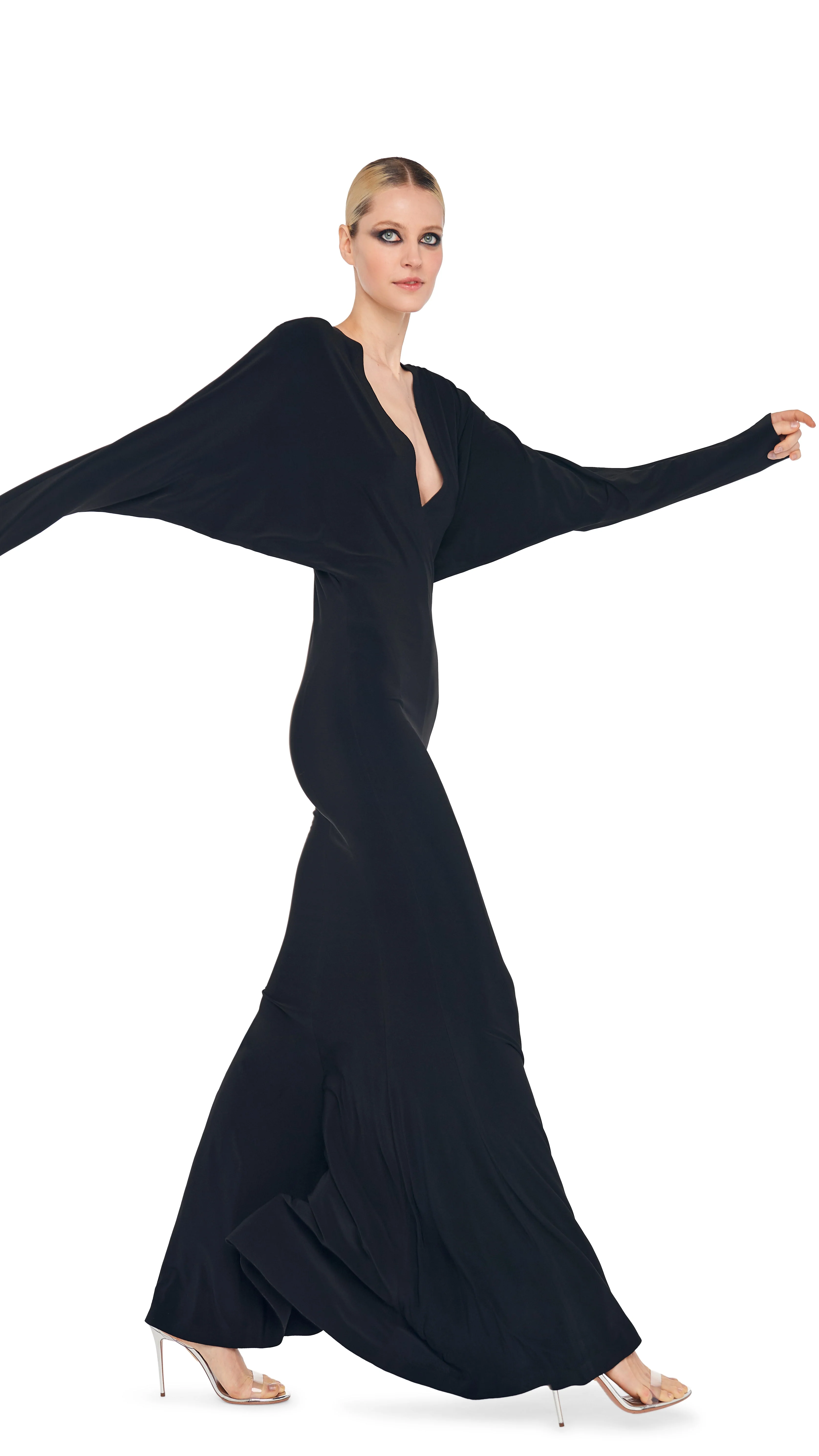 DOLMAN V NECK FISHTAIL GOWN - Image 7