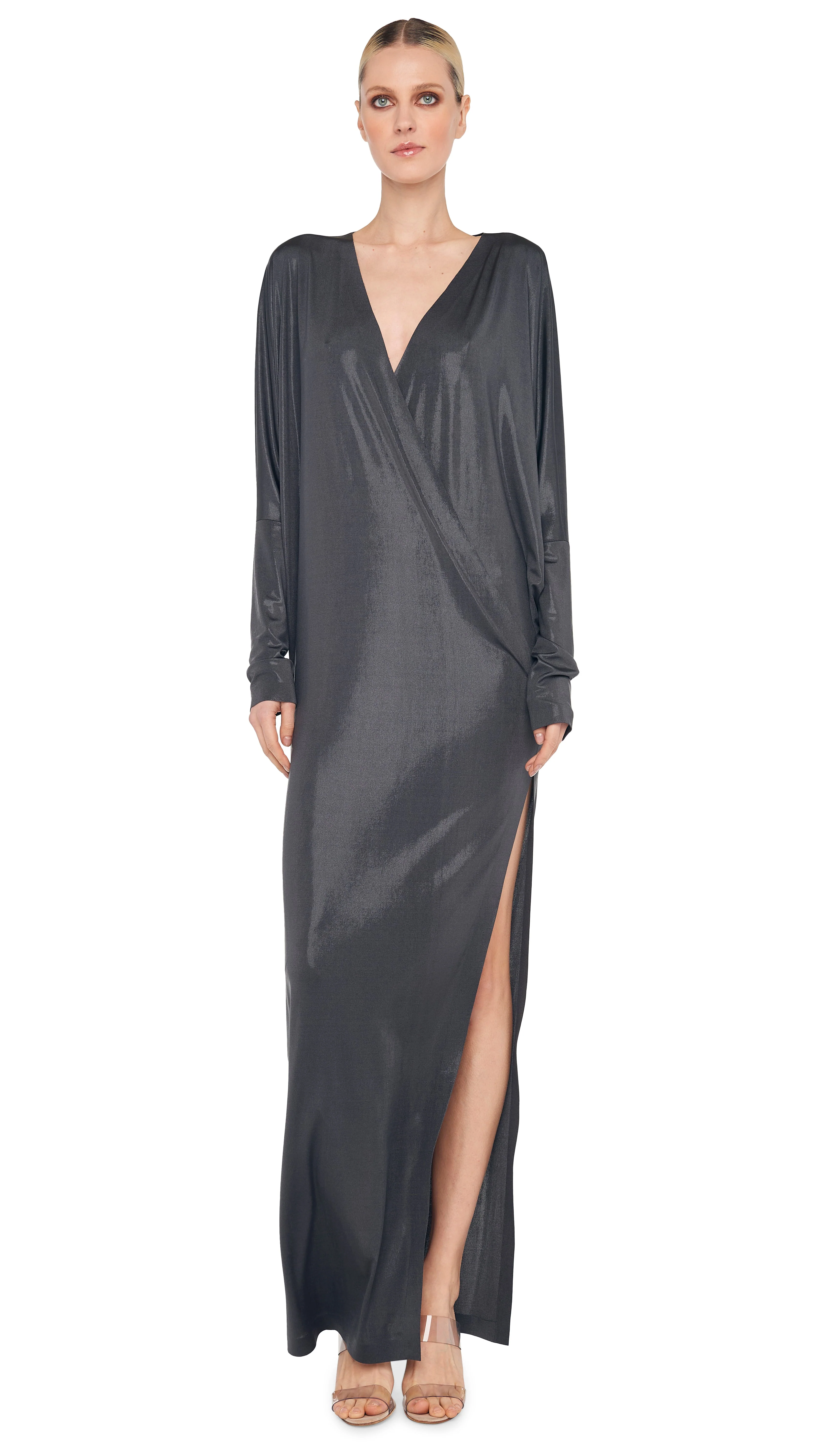 DOLMAN WRAP GOWN W/ SIDE SLIT - Image 2