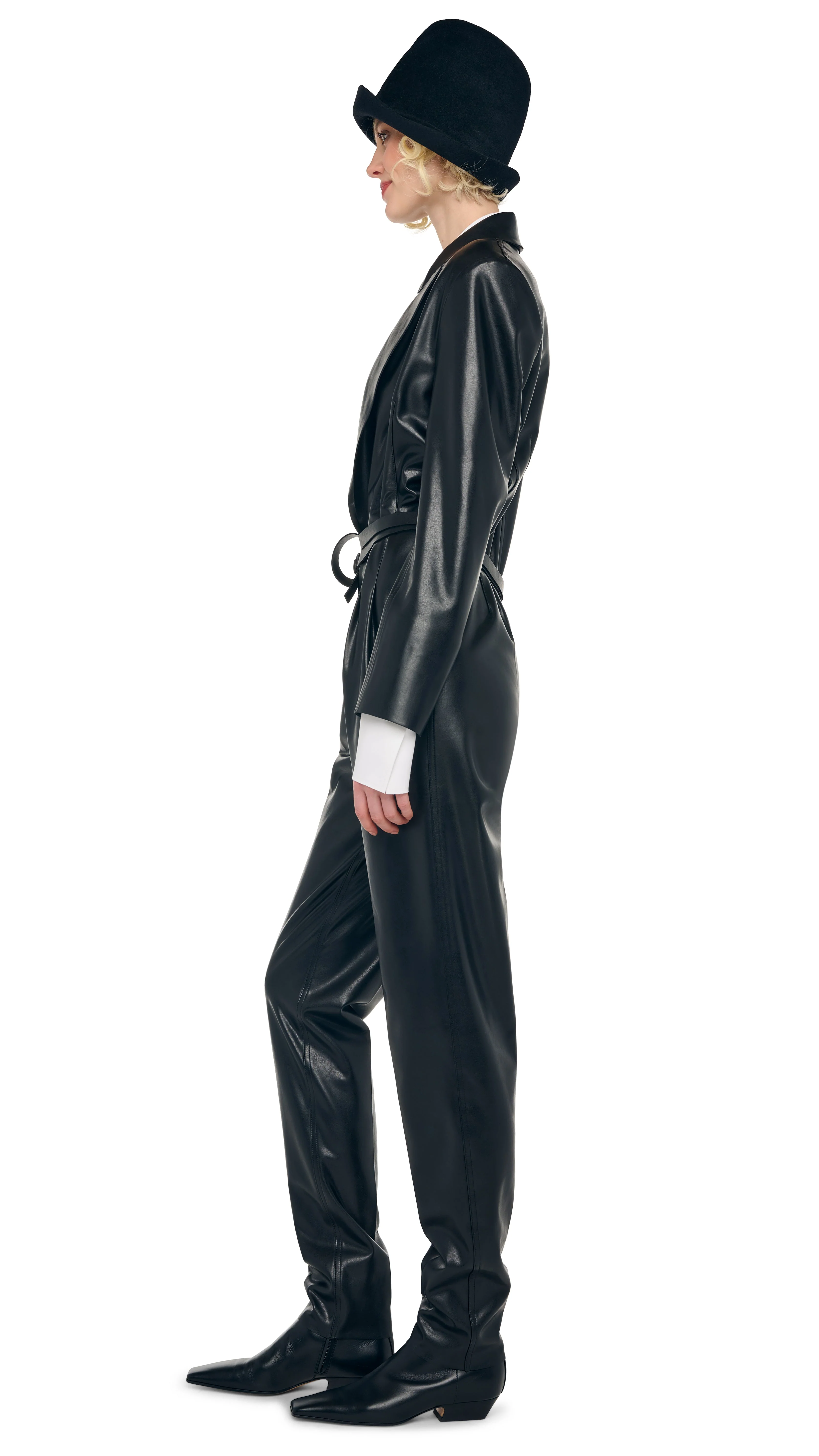 EASY FIT SINGLE BREASTED TAPERED LEG JUMPSUIT - Image 2