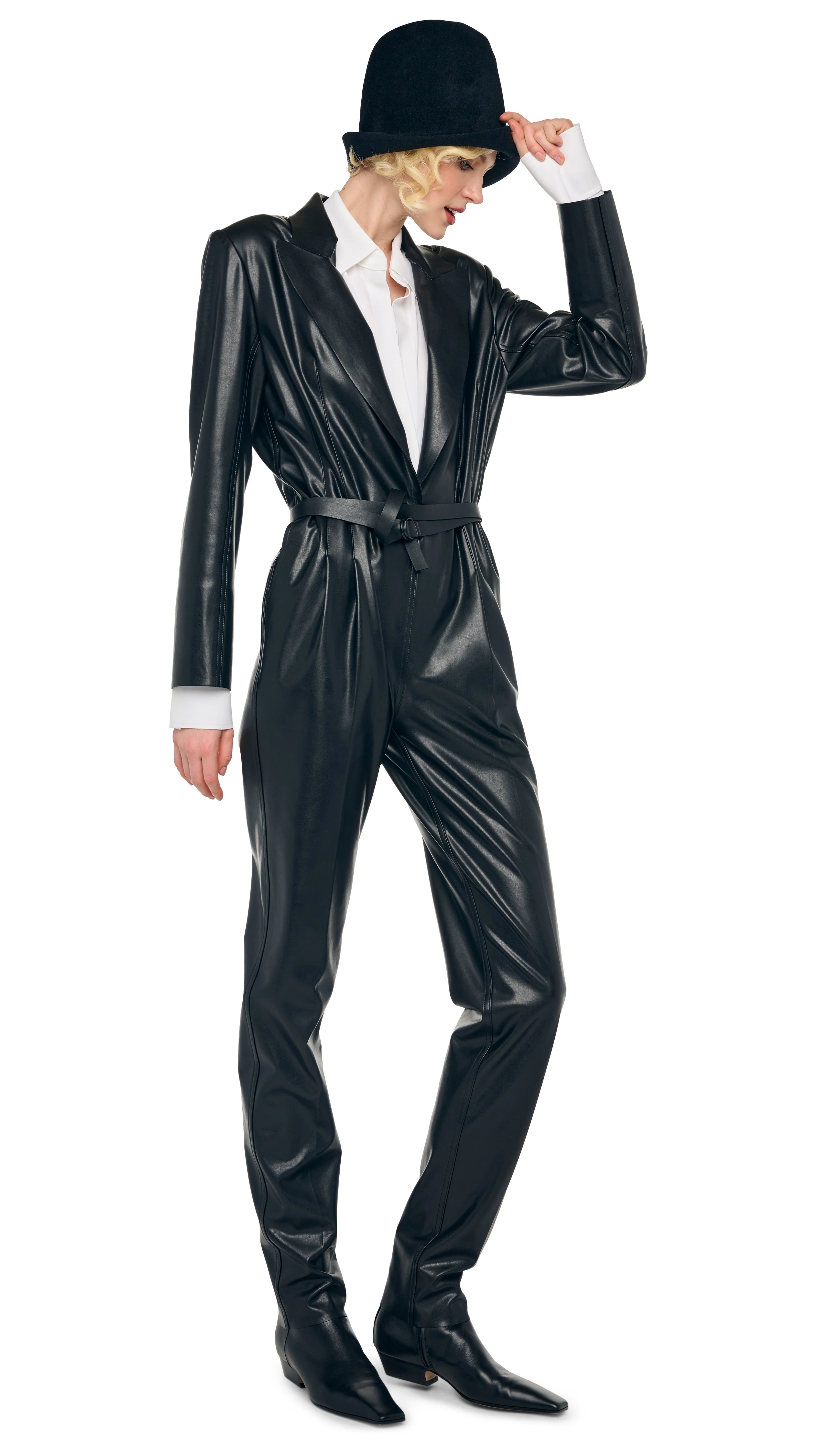 EASY FIT SINGLE BREASTED TAPERED LEG JUMPSUIT - Image 5