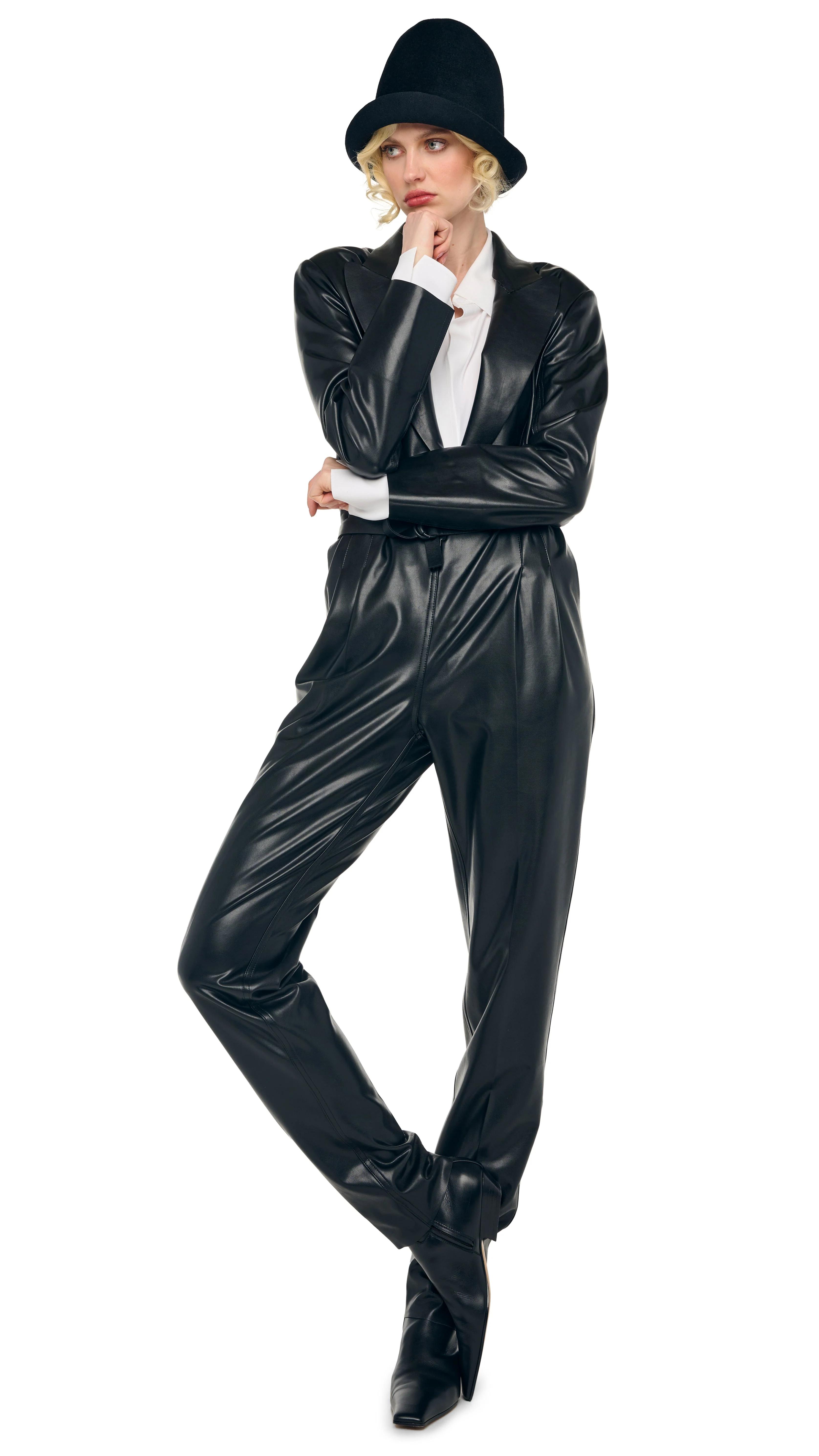 EASY FIT SINGLE BREASTED TAPERED LEG JUMPSUIT - Image 6
