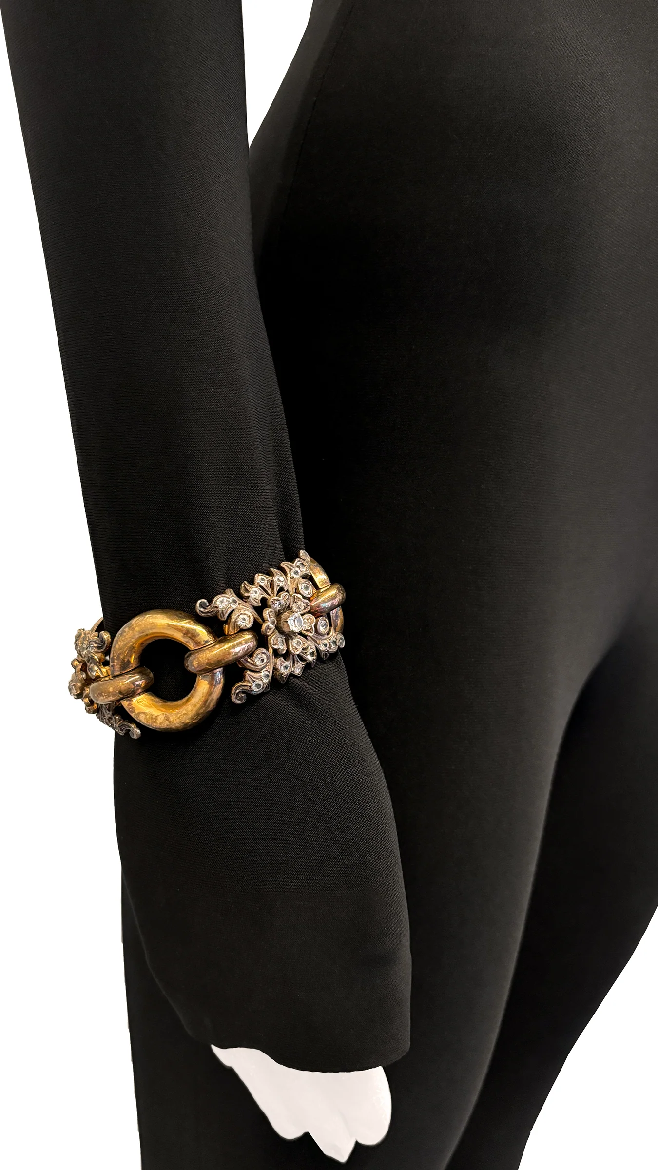 FLOWER AND BRASS STONE BRACELET - Image 2
