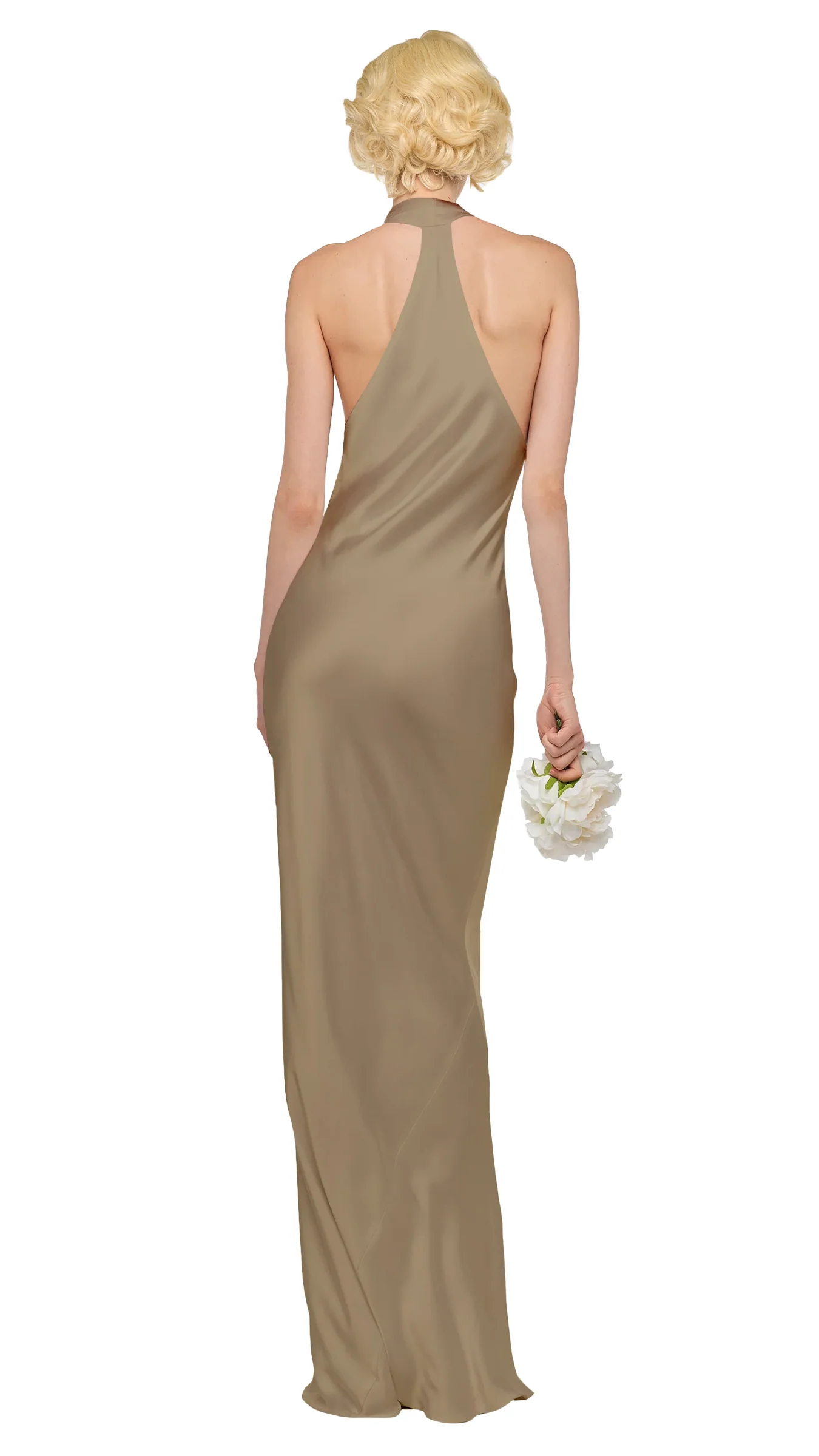 HALTER DRAPE BIAS GOWN - Image 3