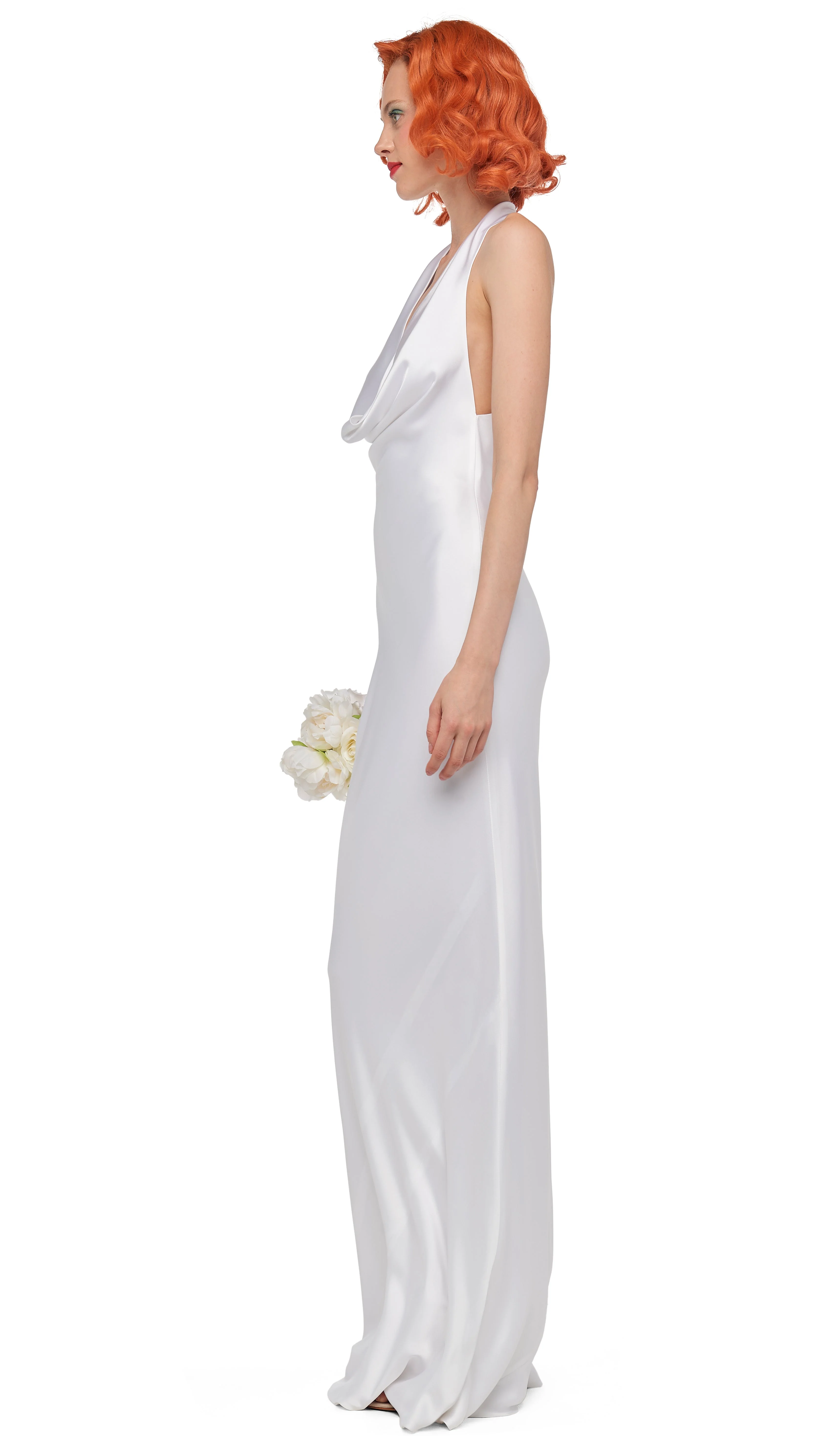 HALTER DRAPE BIAS GOWN - Image 2