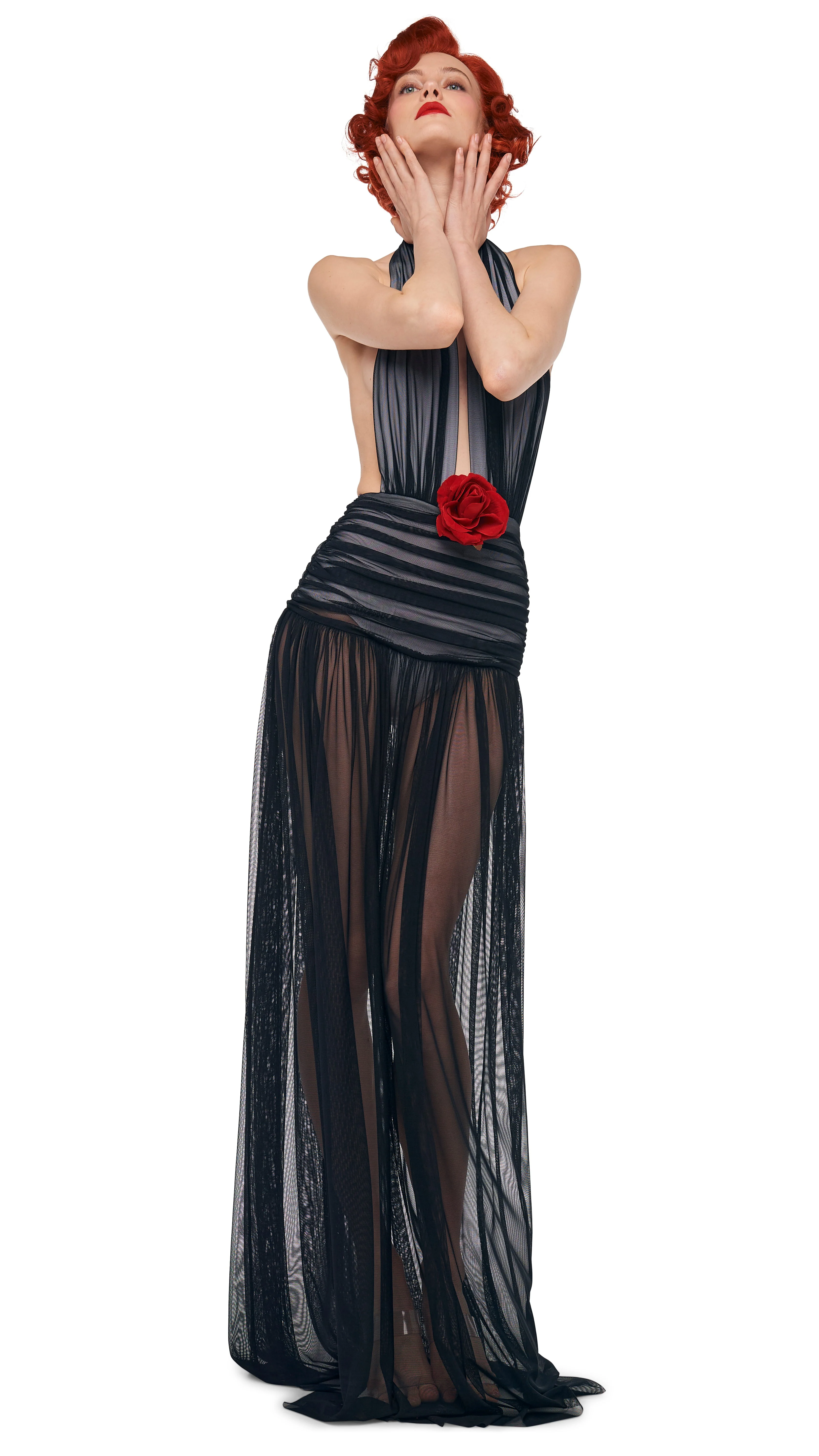 HALTER SHIRRED GOWN - Image 4