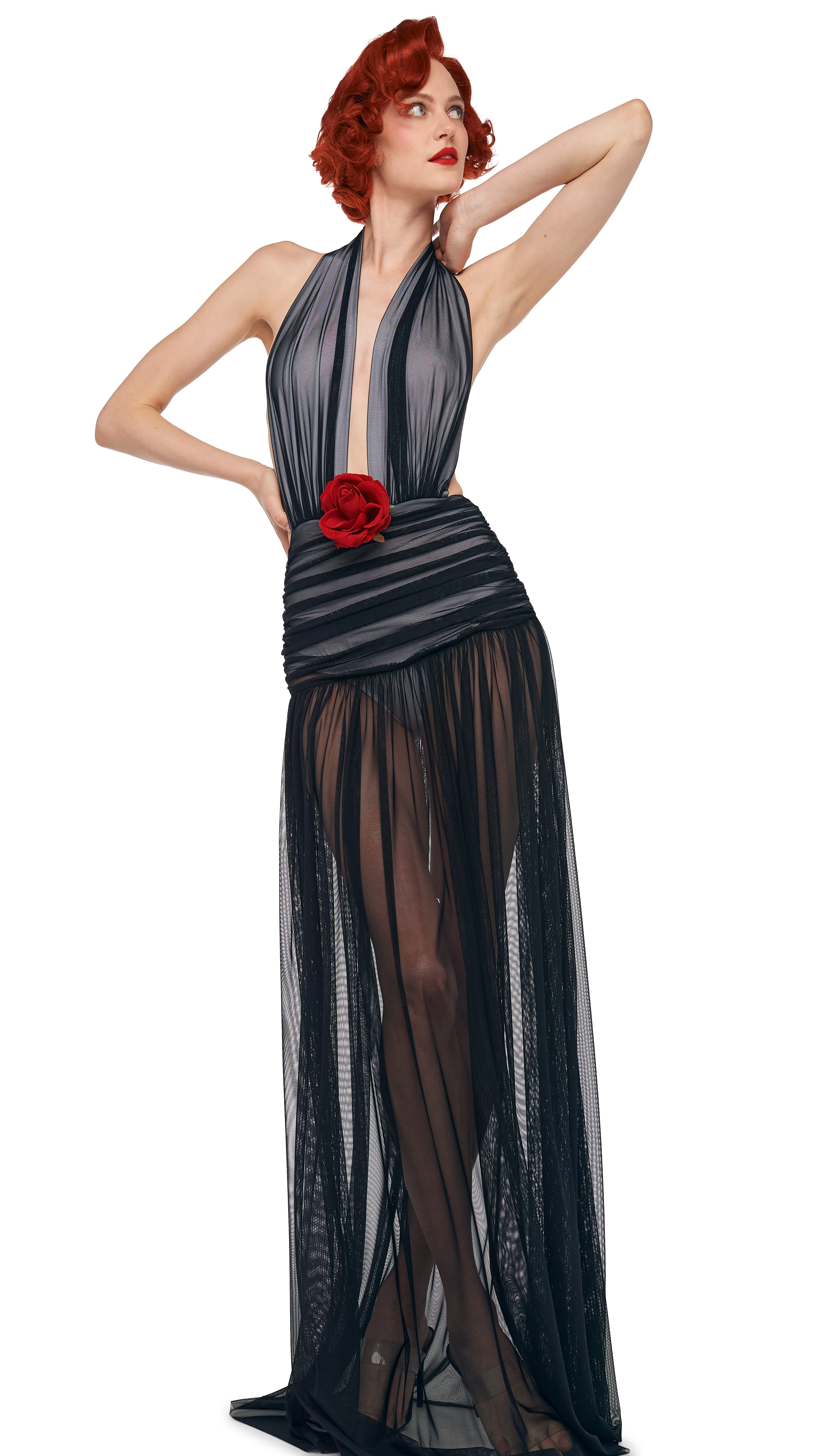 HALTER SHIRRED GOWN - Image 5