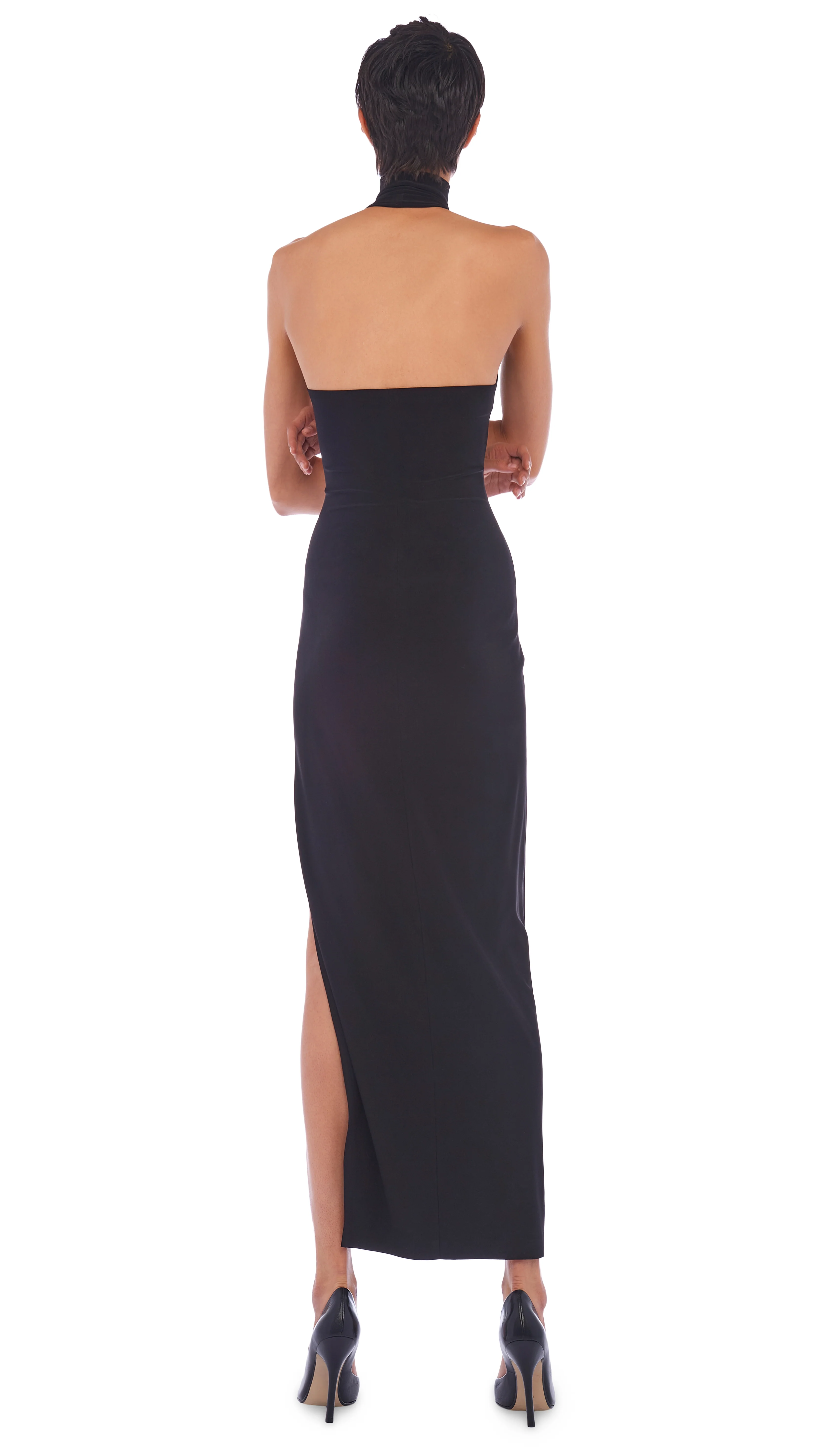 HALTER TURTLE SIDE SLIT GOWN - Image 3