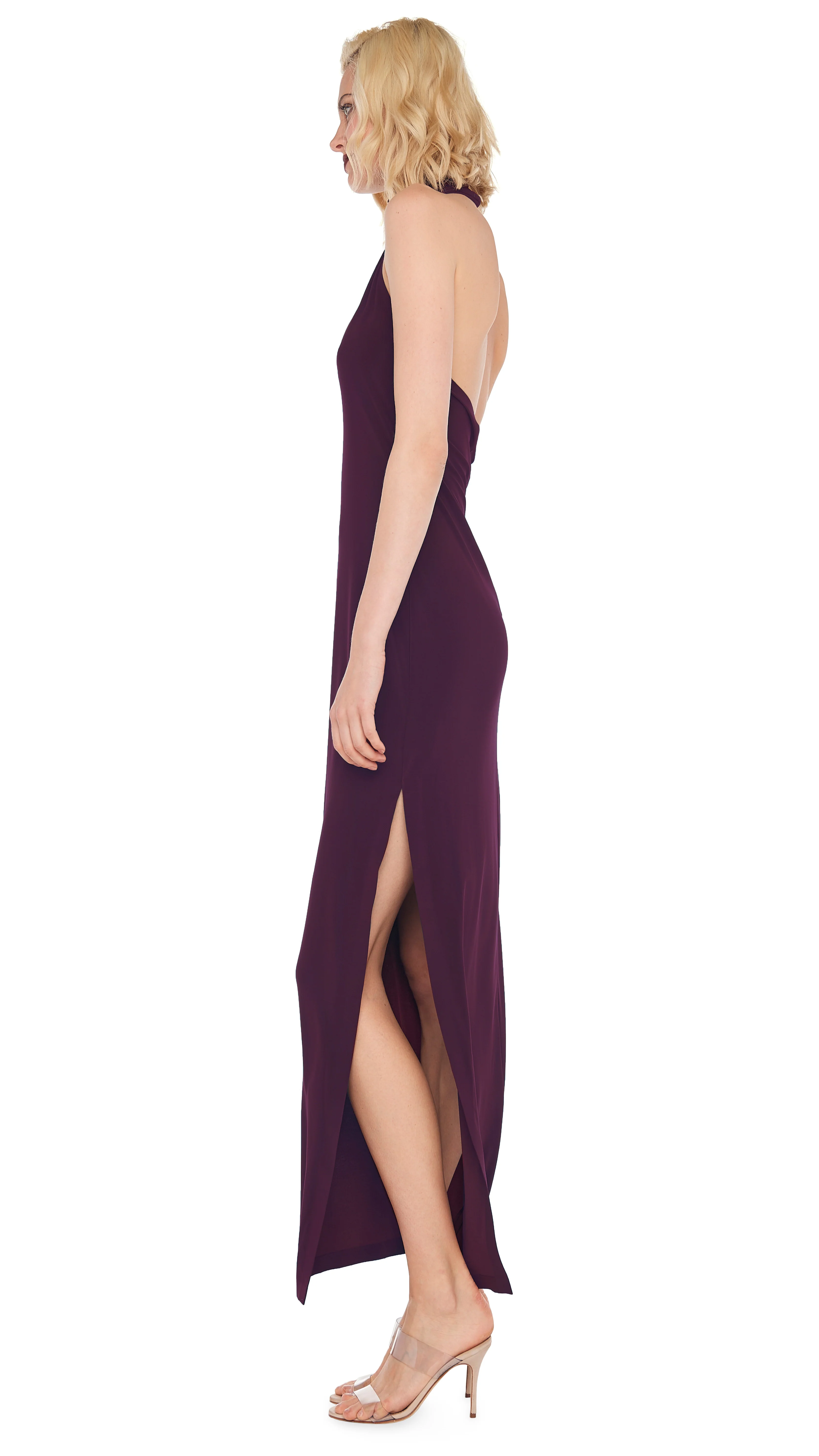 HALTER TURTLE SIDE SLIT GOWN - Image 2