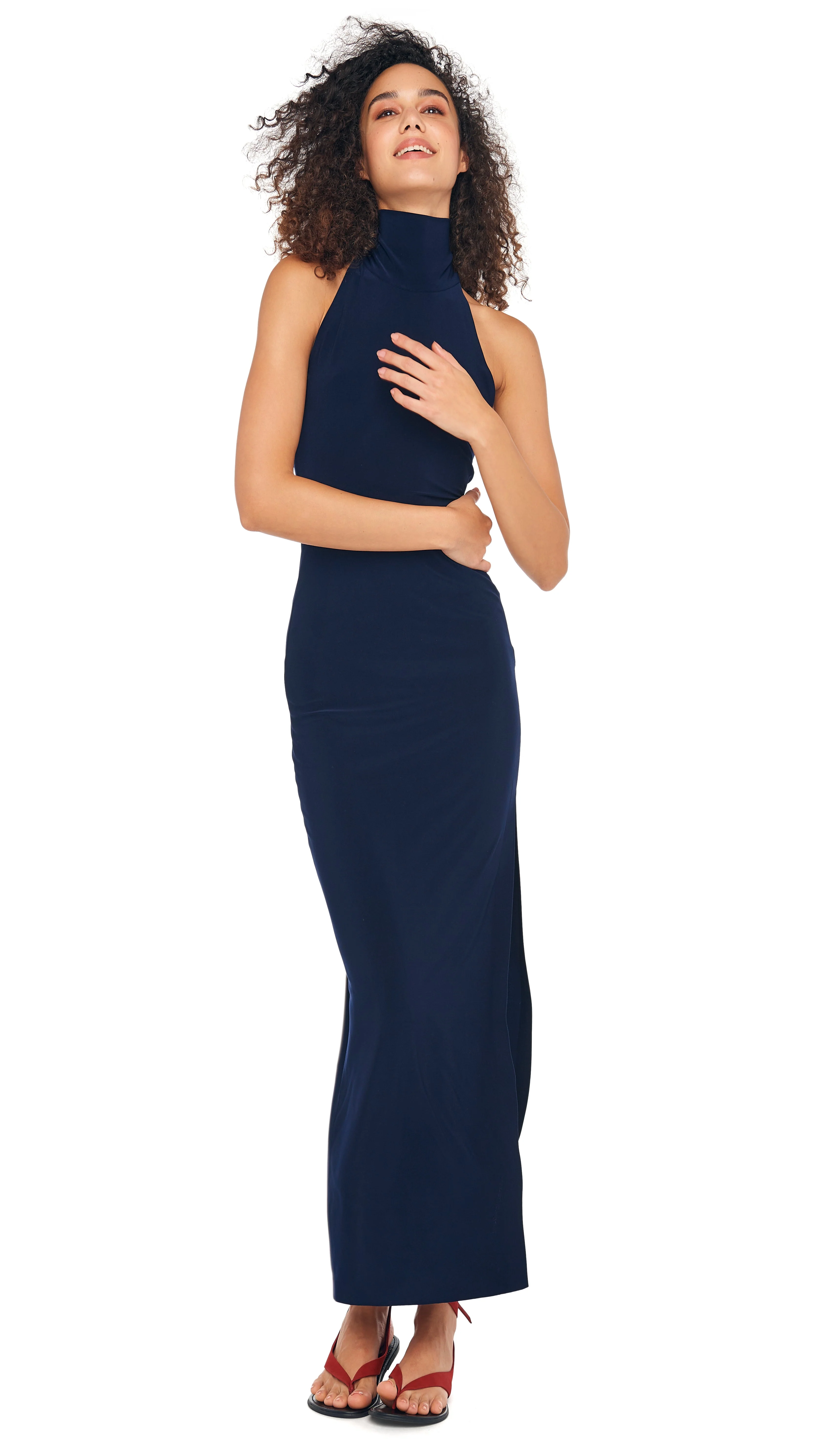 HALTER TURTLE SIDE SLIT GOWN - Image 6