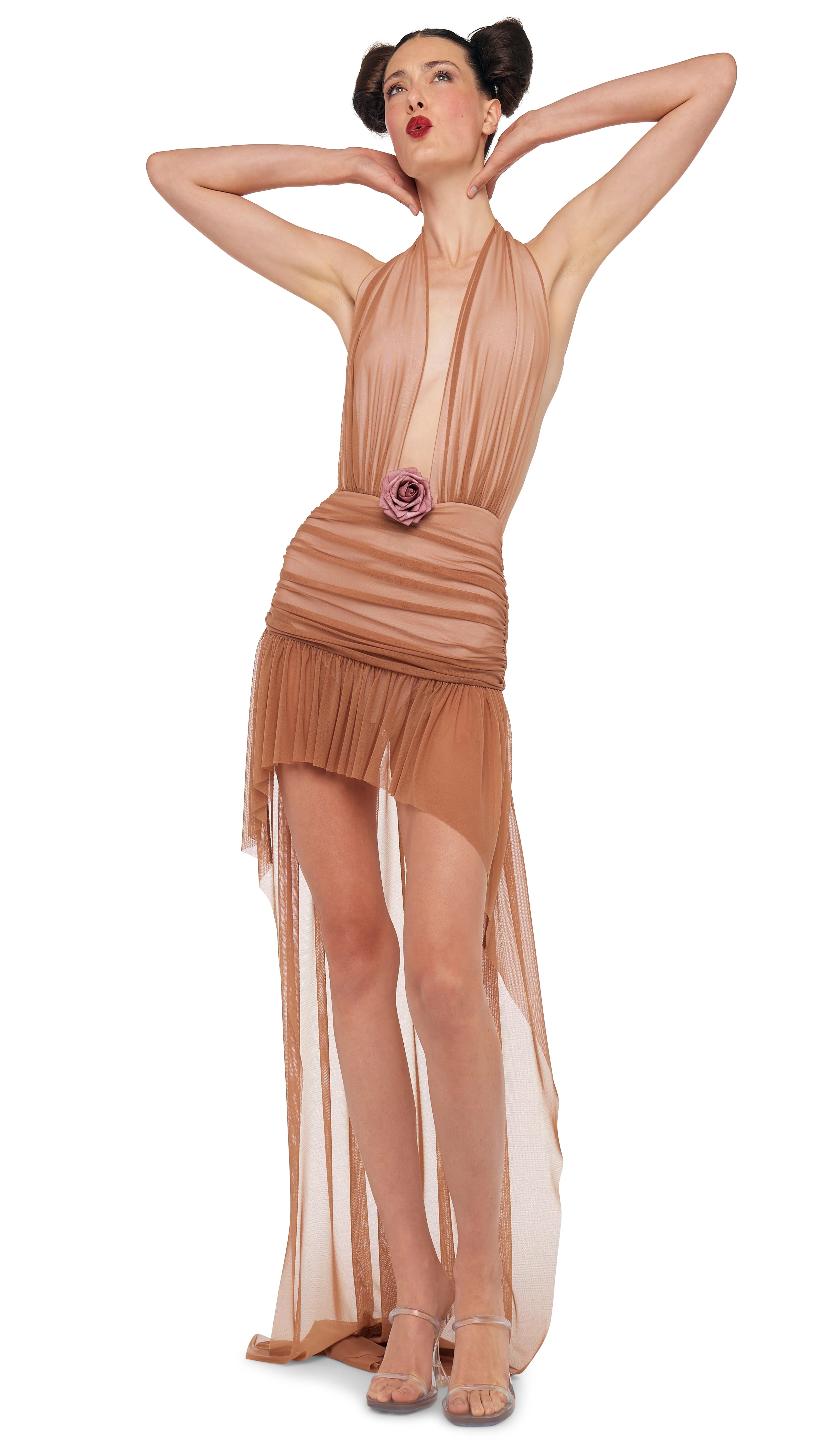 HI LOW HALTER DRESS - Image 5