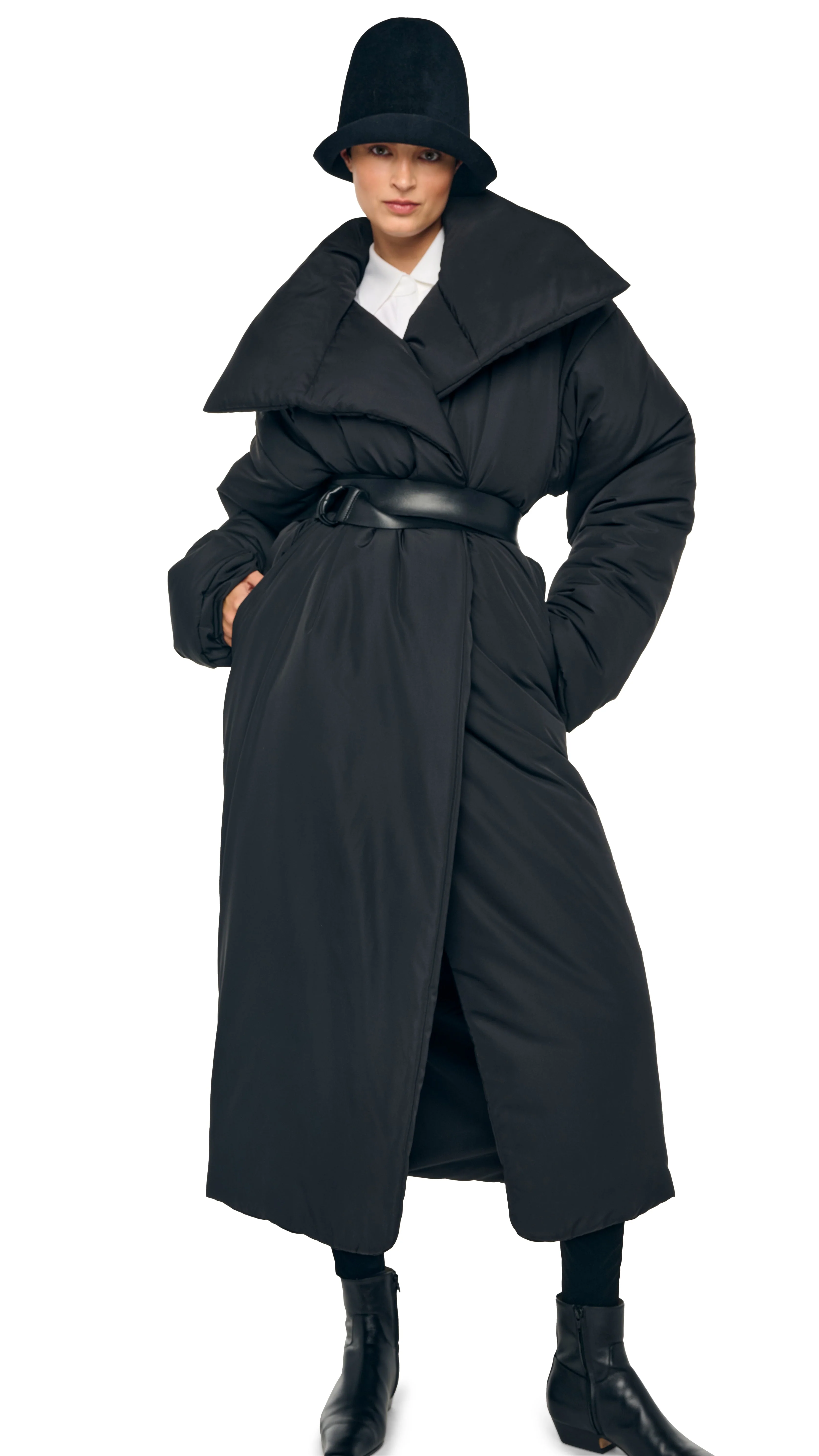 HIGH COLLAR OS BF SLEEPING BAG COAT - Image 2