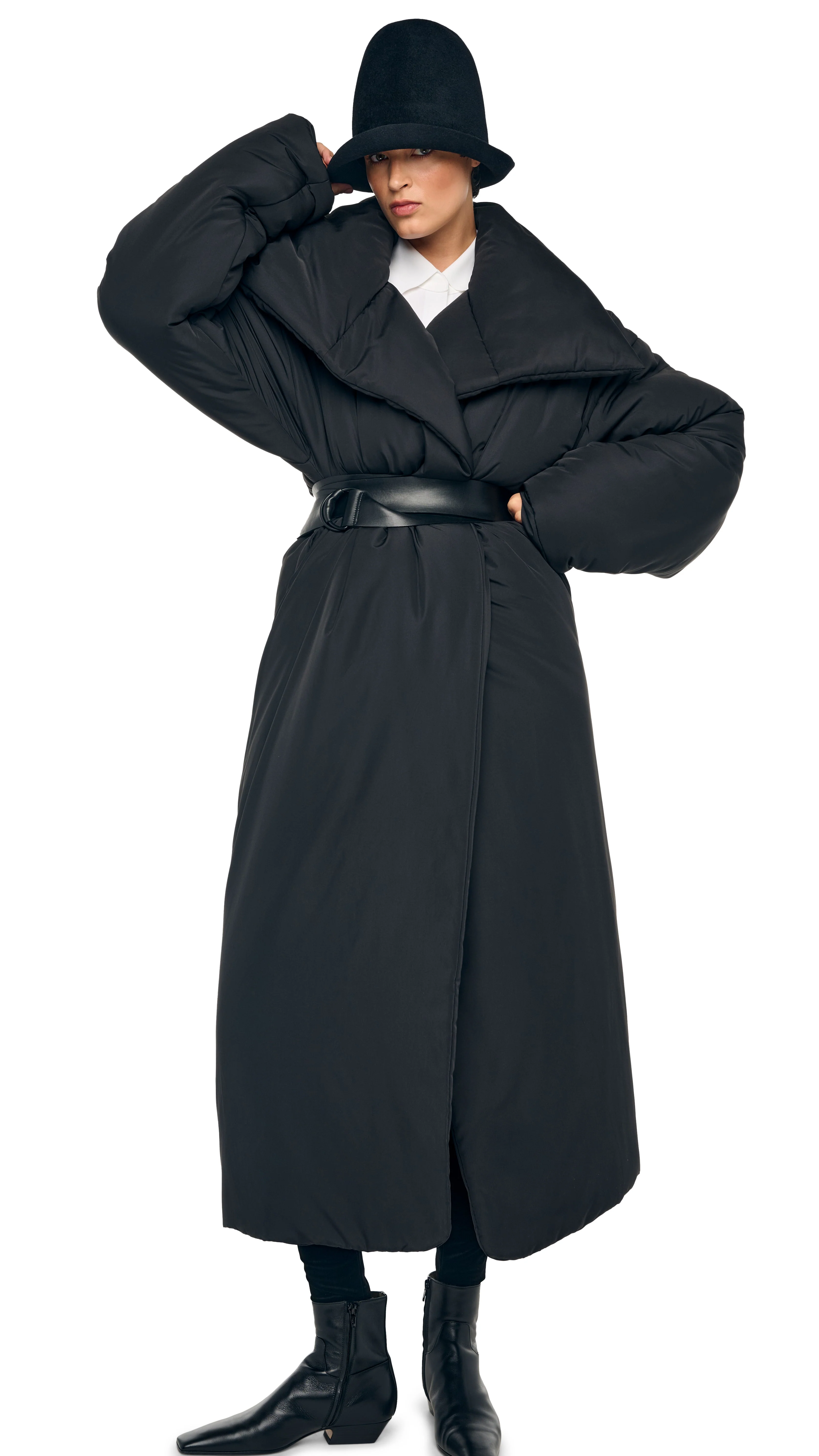 HIGH COLLAR OS BF SLEEPING BAG COAT - Image 3