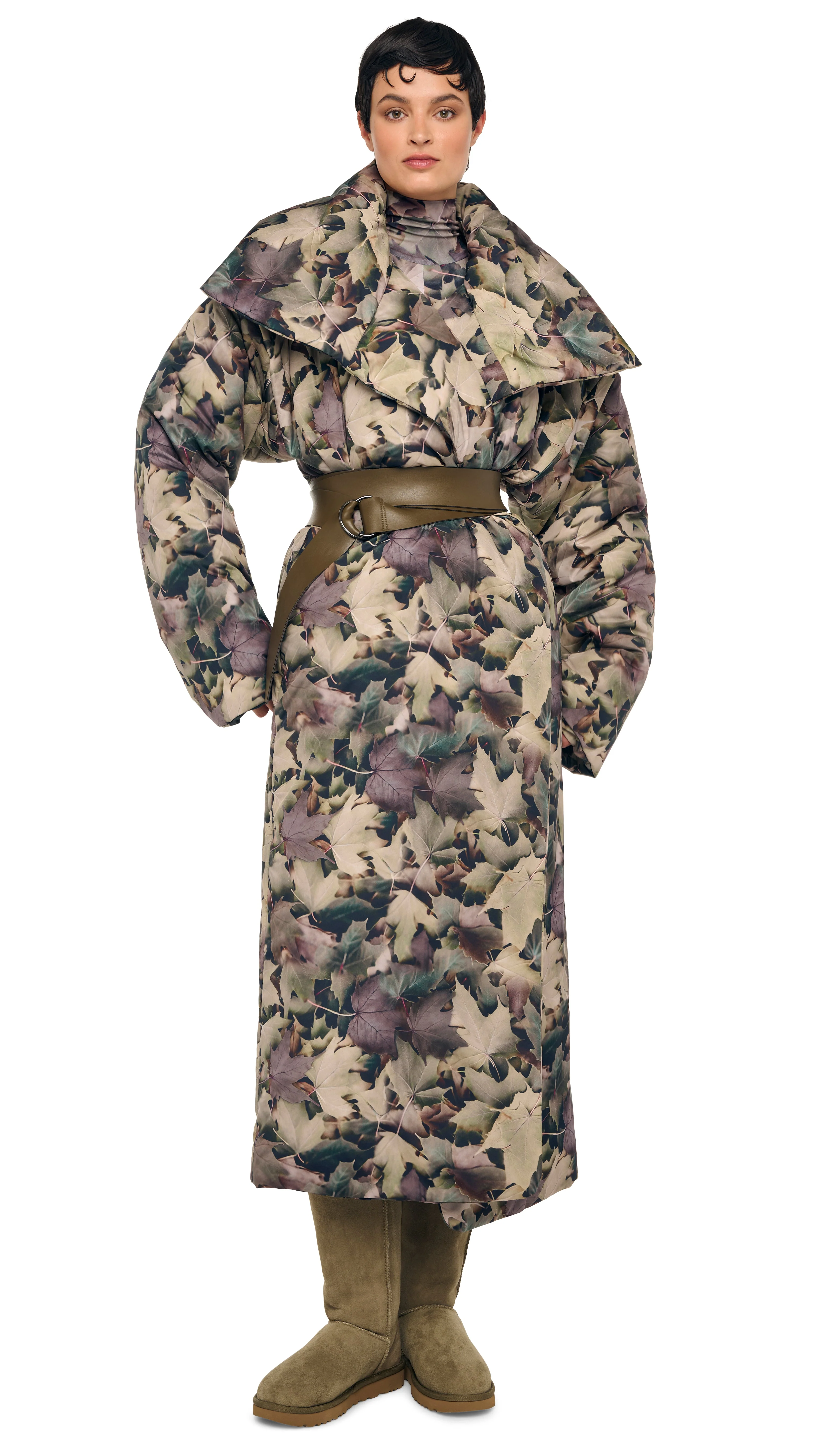 HIGH COLLAR SLEEPING BAG COAT LONG - Image 5