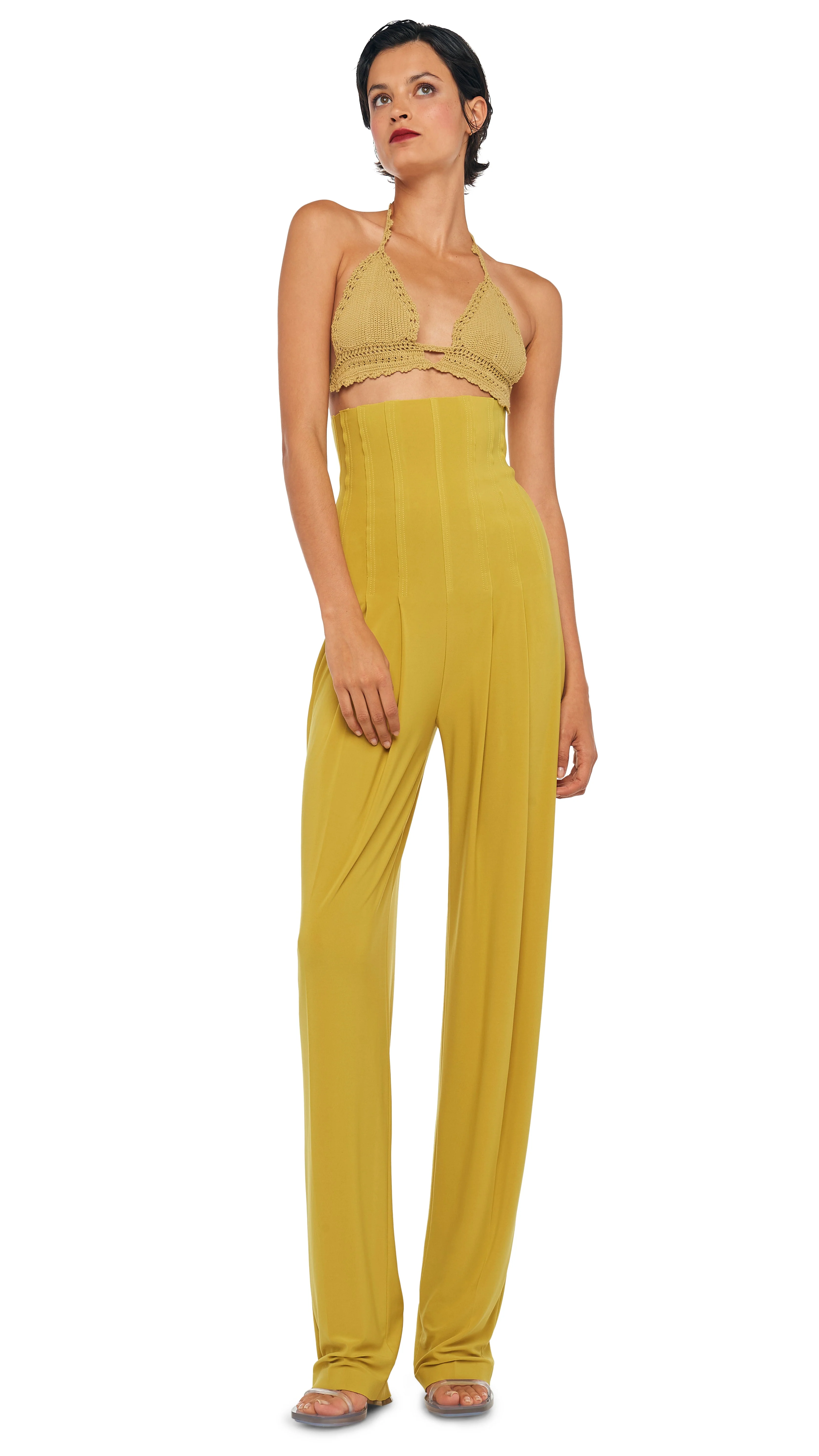 HIGH WAIST TAILORED PLEAT PANT - Image 2