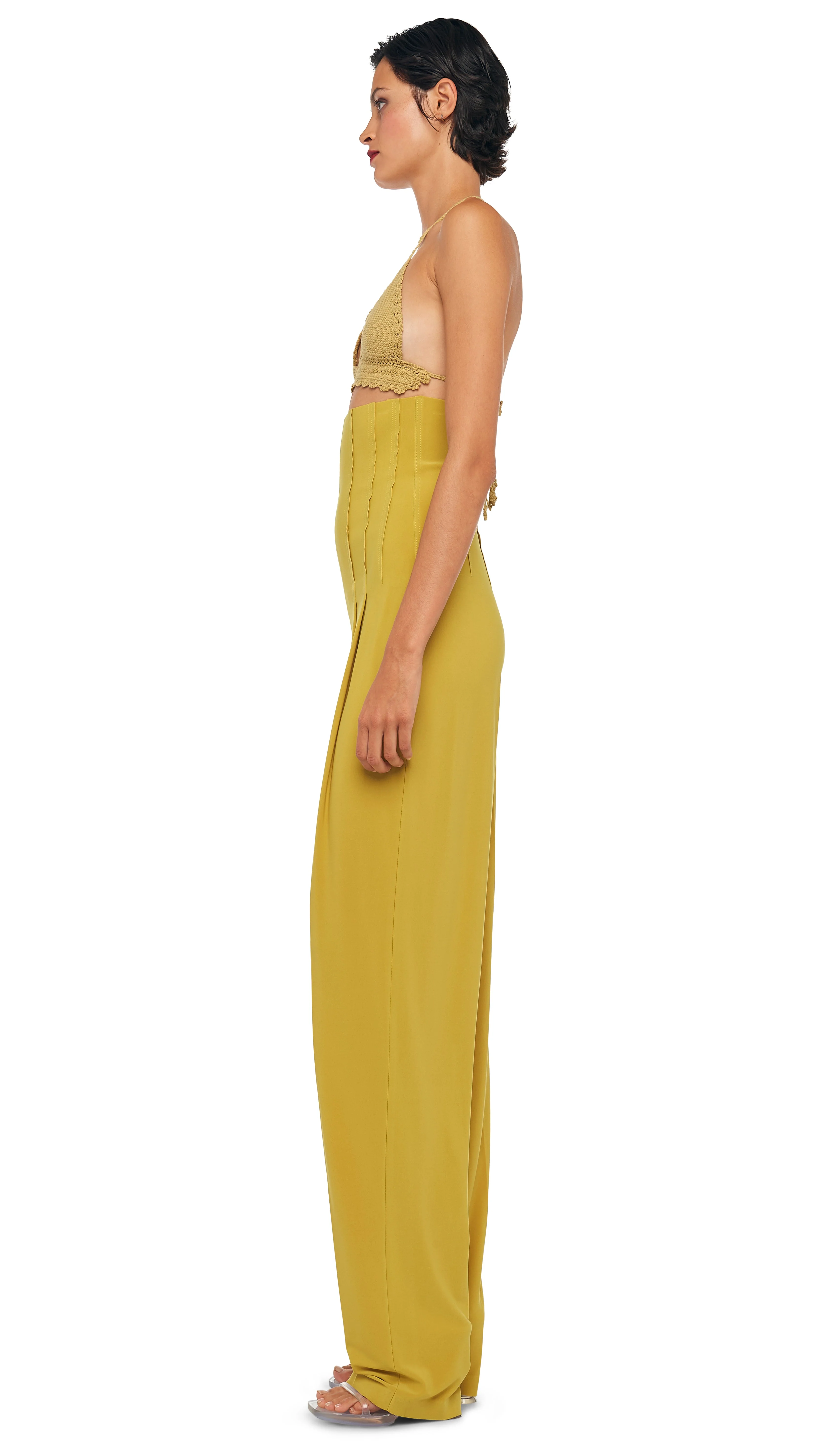 HIGH WAIST TAILORED PLEAT PANT - Image 3