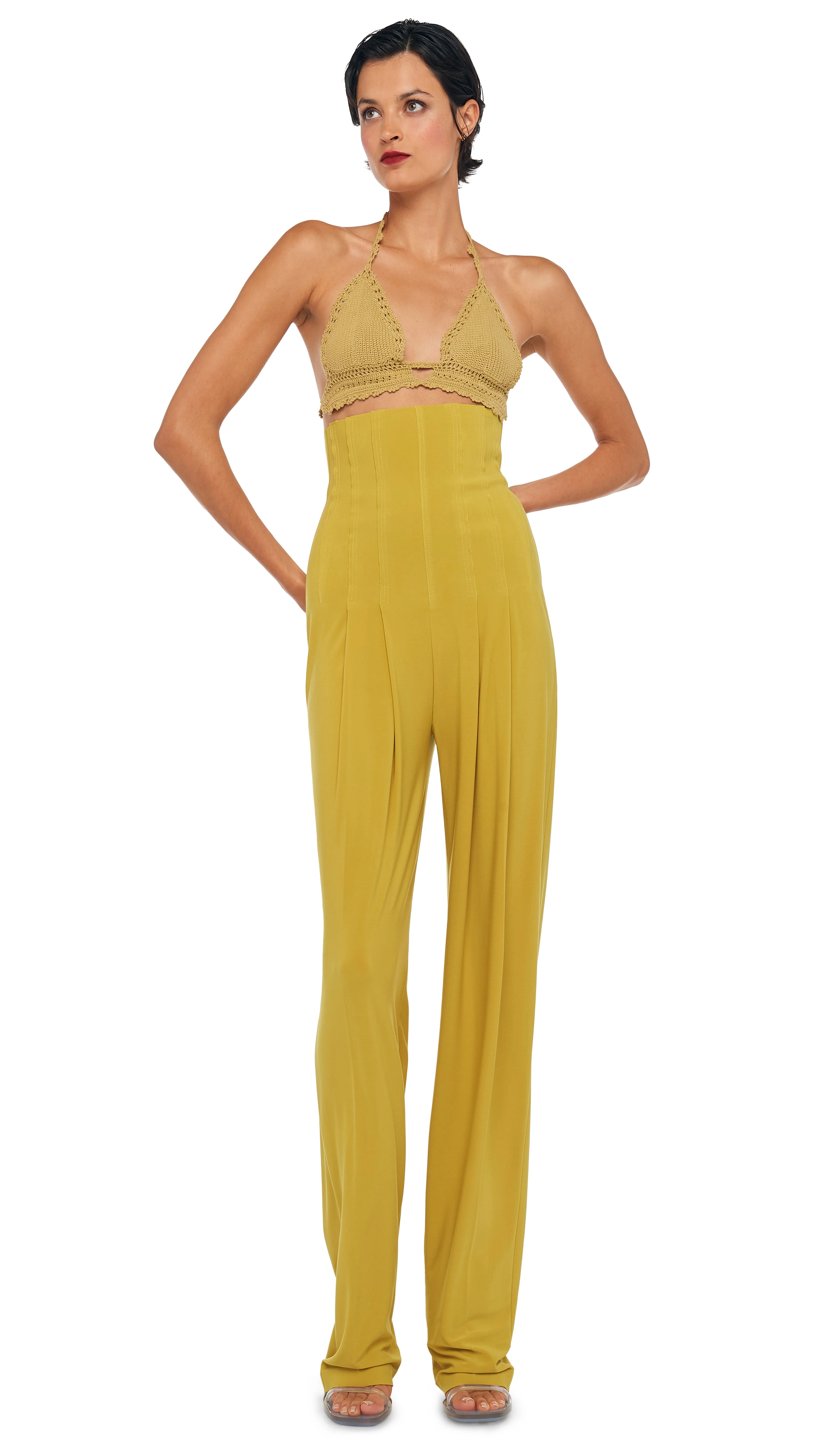 HIGH WAIST TAILORED PLEAT PANT - Image 5