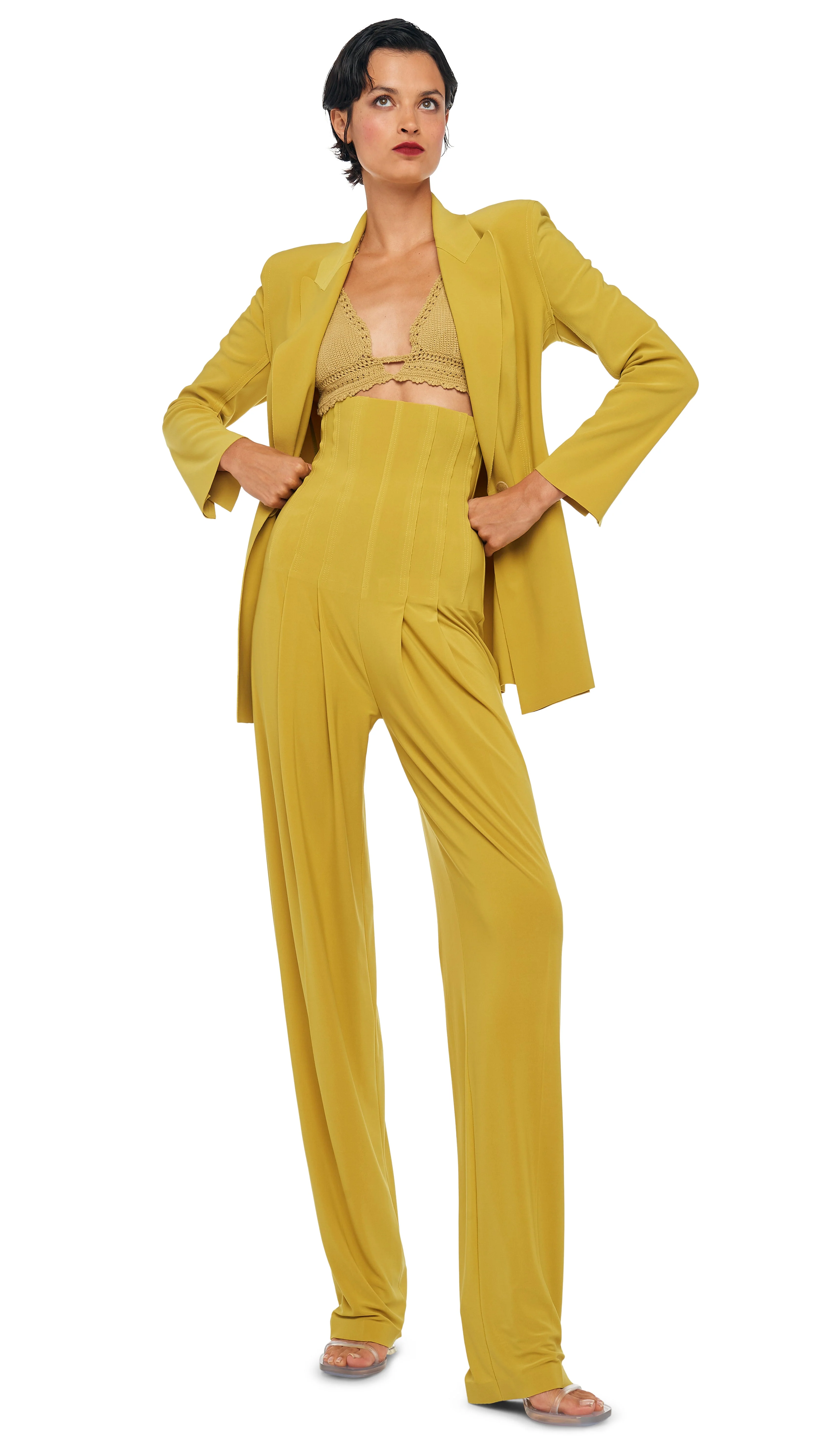 HIGH WAIST TAILORED PLEAT PANT - Image 7