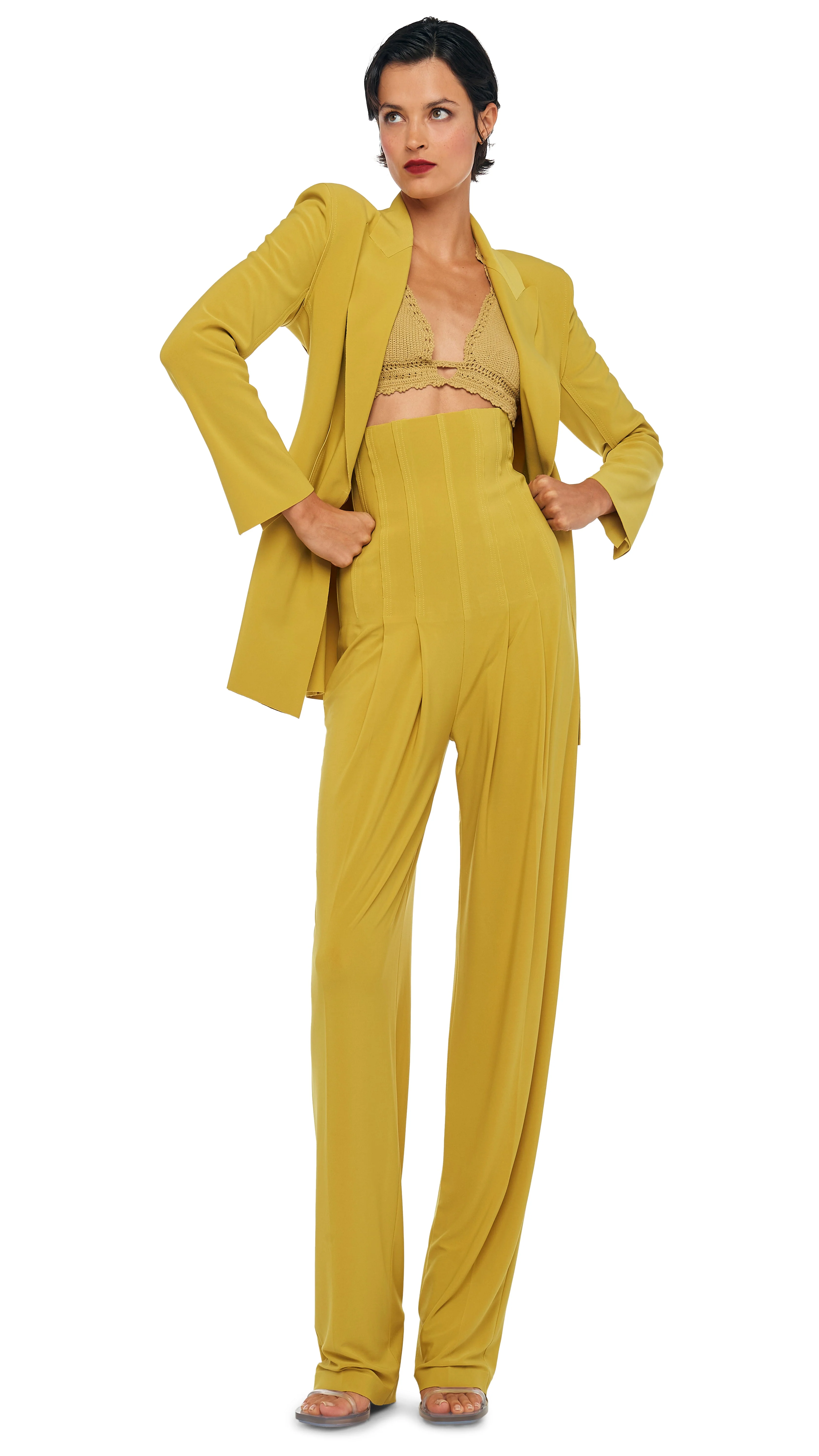 HIGH WAIST TAILORED PLEAT PANT - Image 8