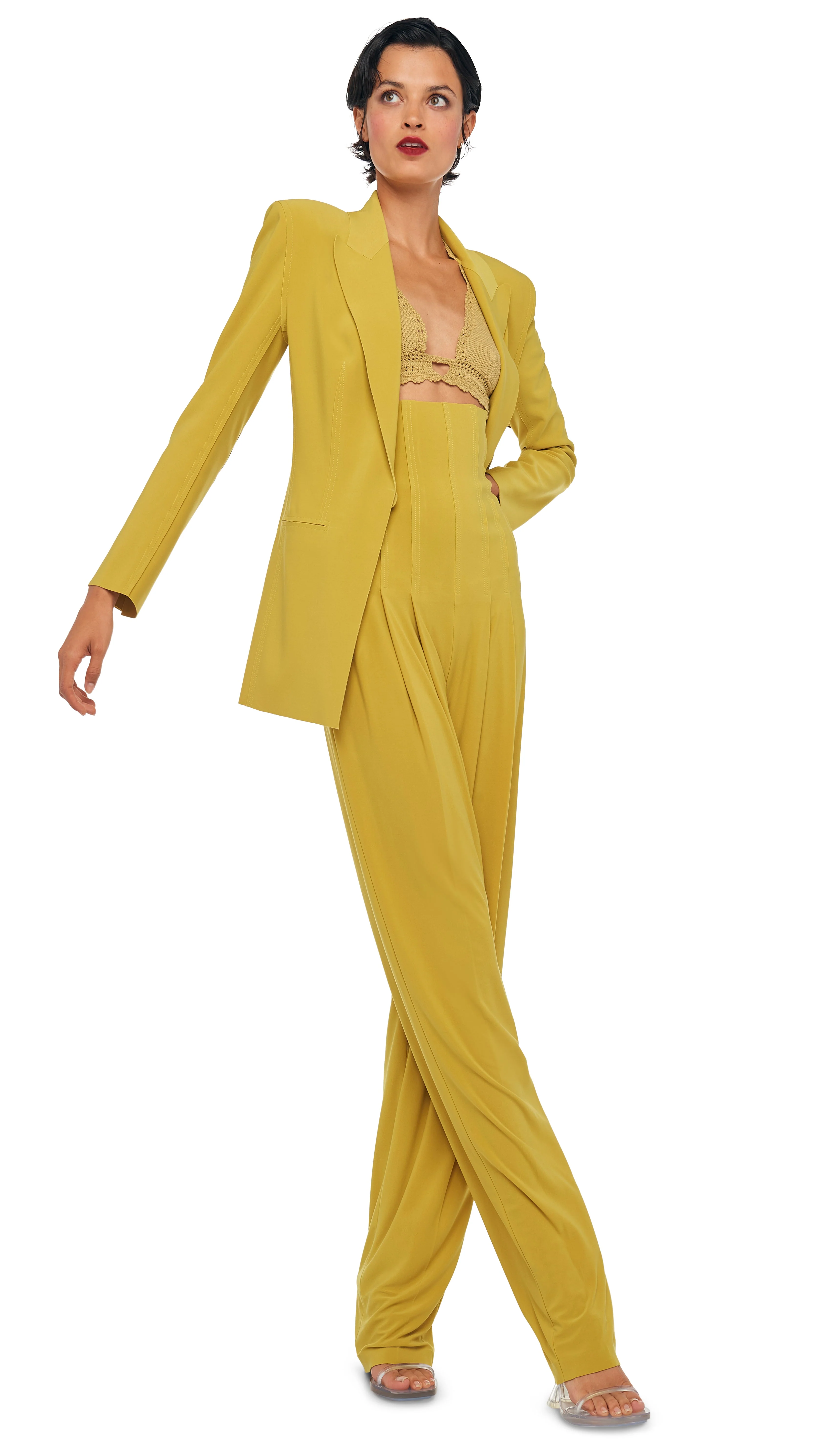 HIGH WAIST TAILORED PLEAT PANT - Image 9