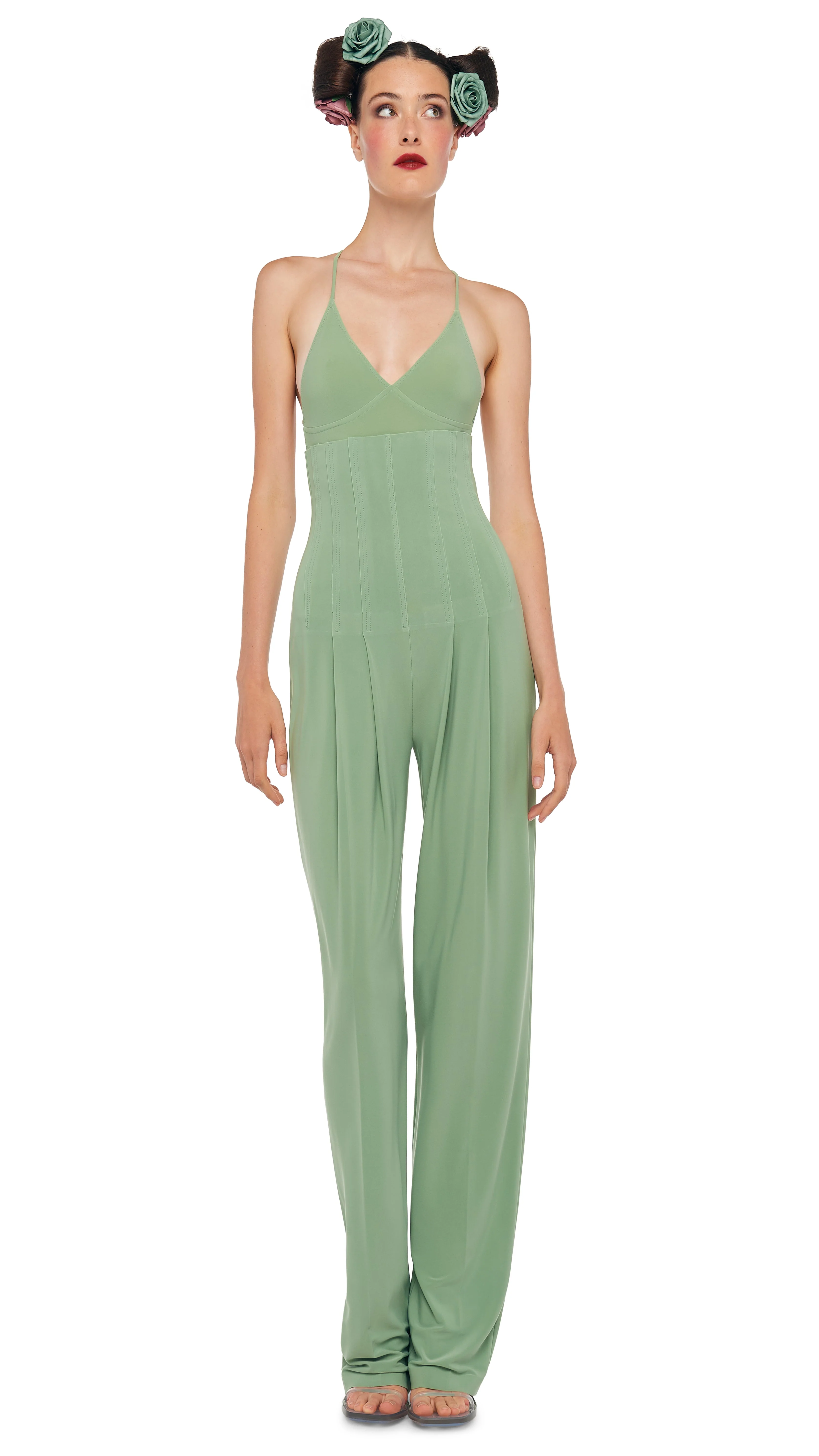 HIGH WAIST TAILORED PLEAT PANT - Image 2
