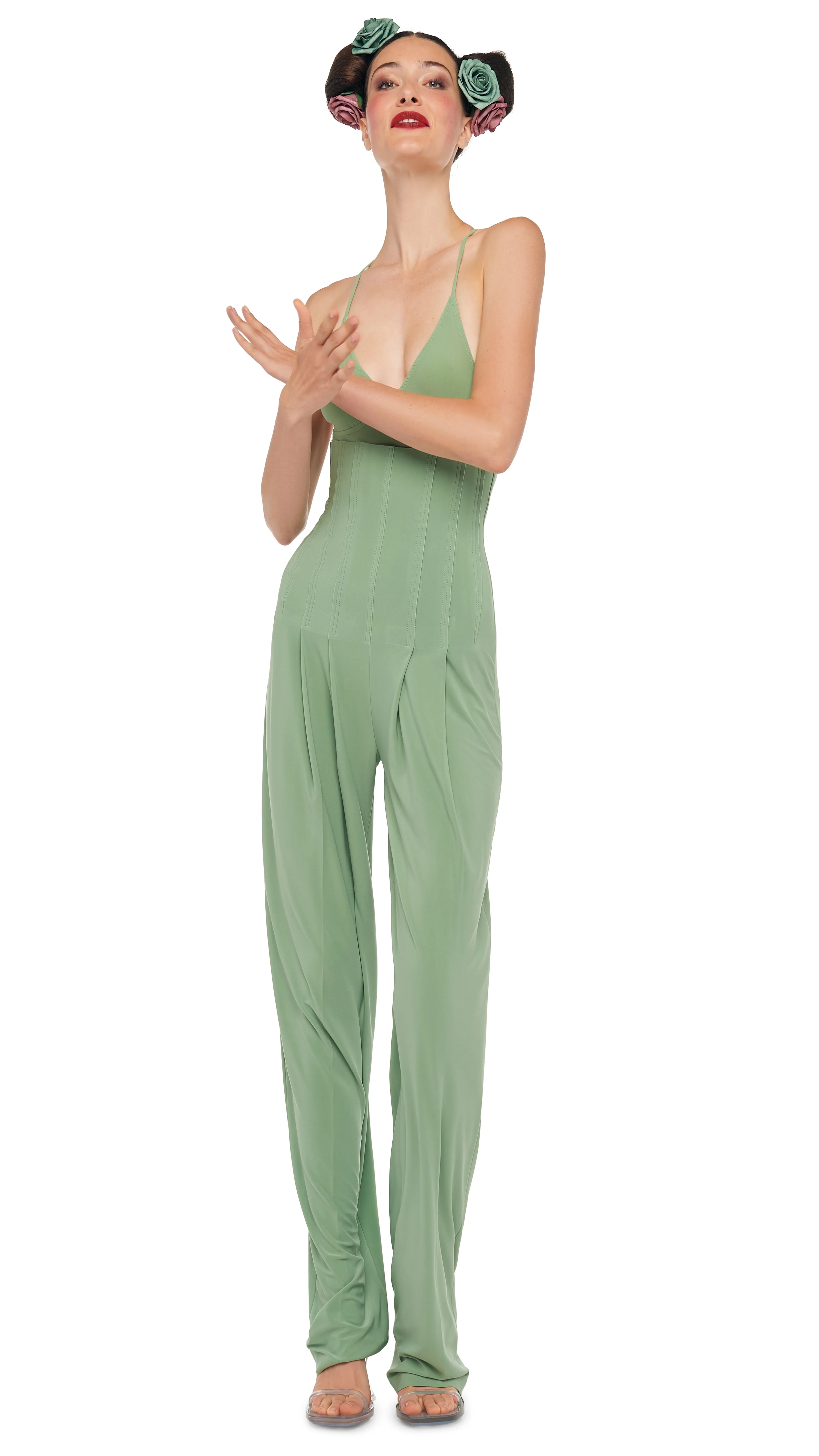 HIGH WAIST TAILORED PLEAT PANT - Image 5