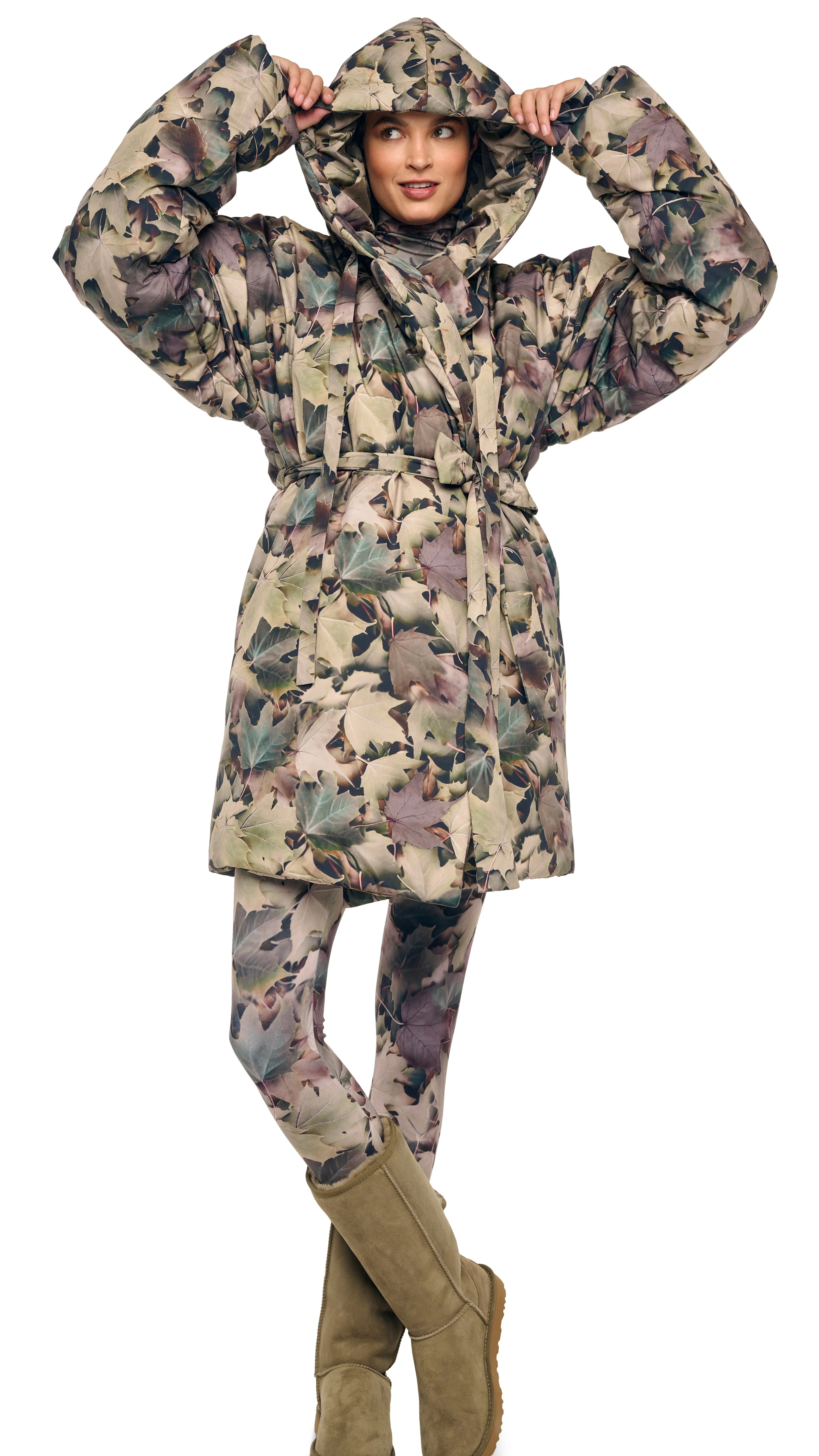 HOODED SLEEPING BAG COAT TO KNEE - Image 4