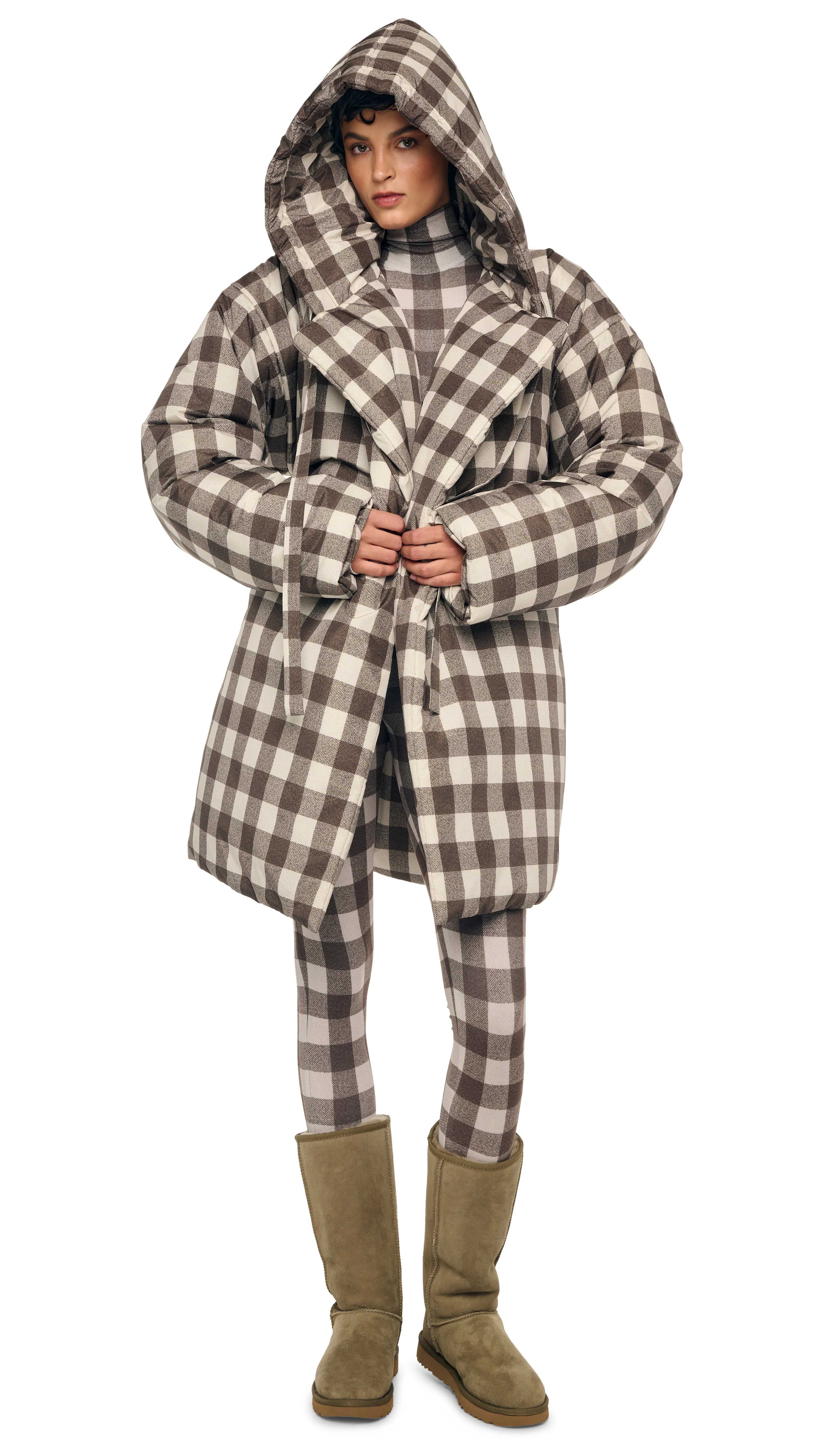 HOODED SLEEPING BAG COAT TO KNEE - Image 5