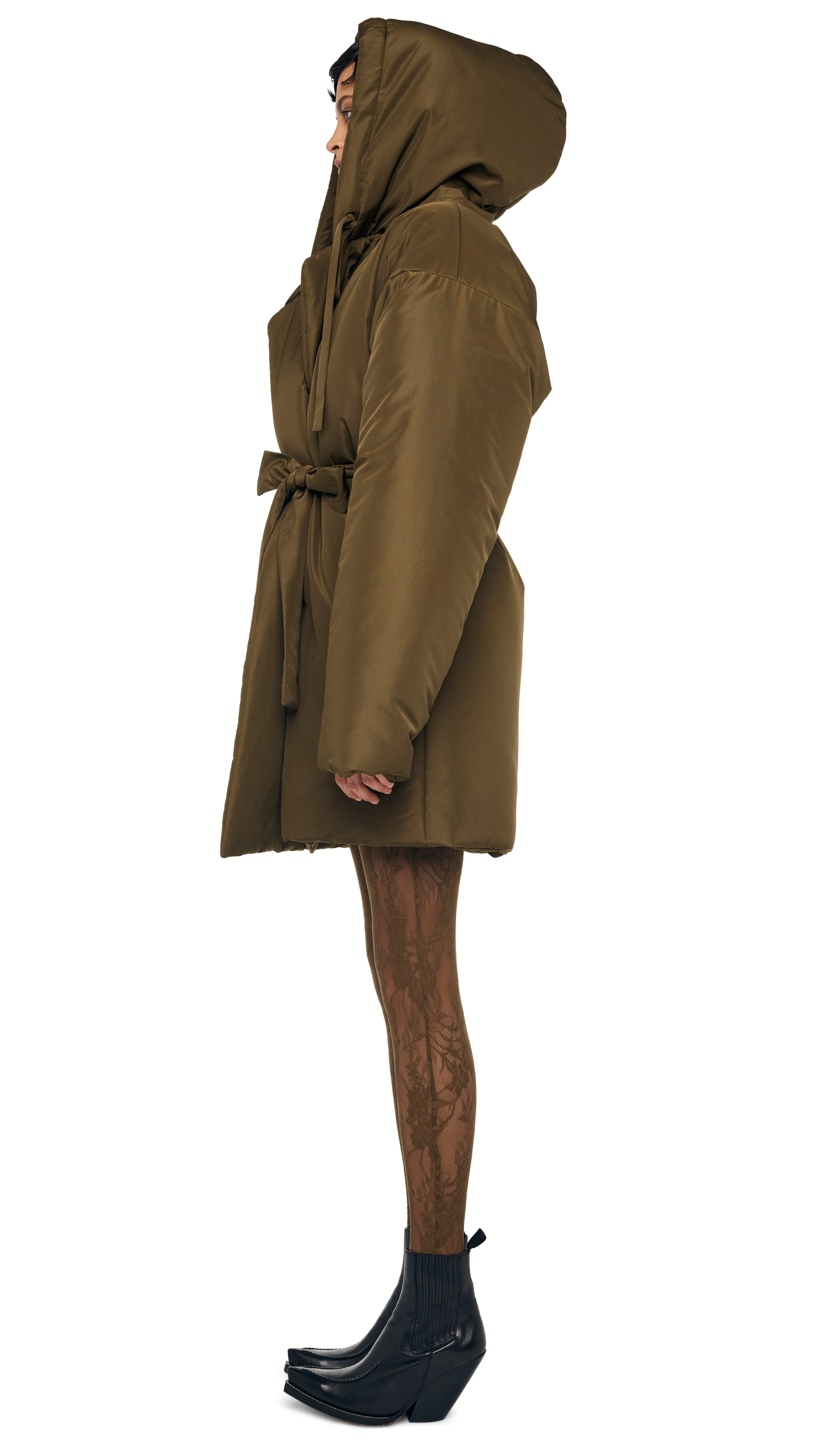HOODED SLEEPING BAG COAT TO KNEE - Image 2