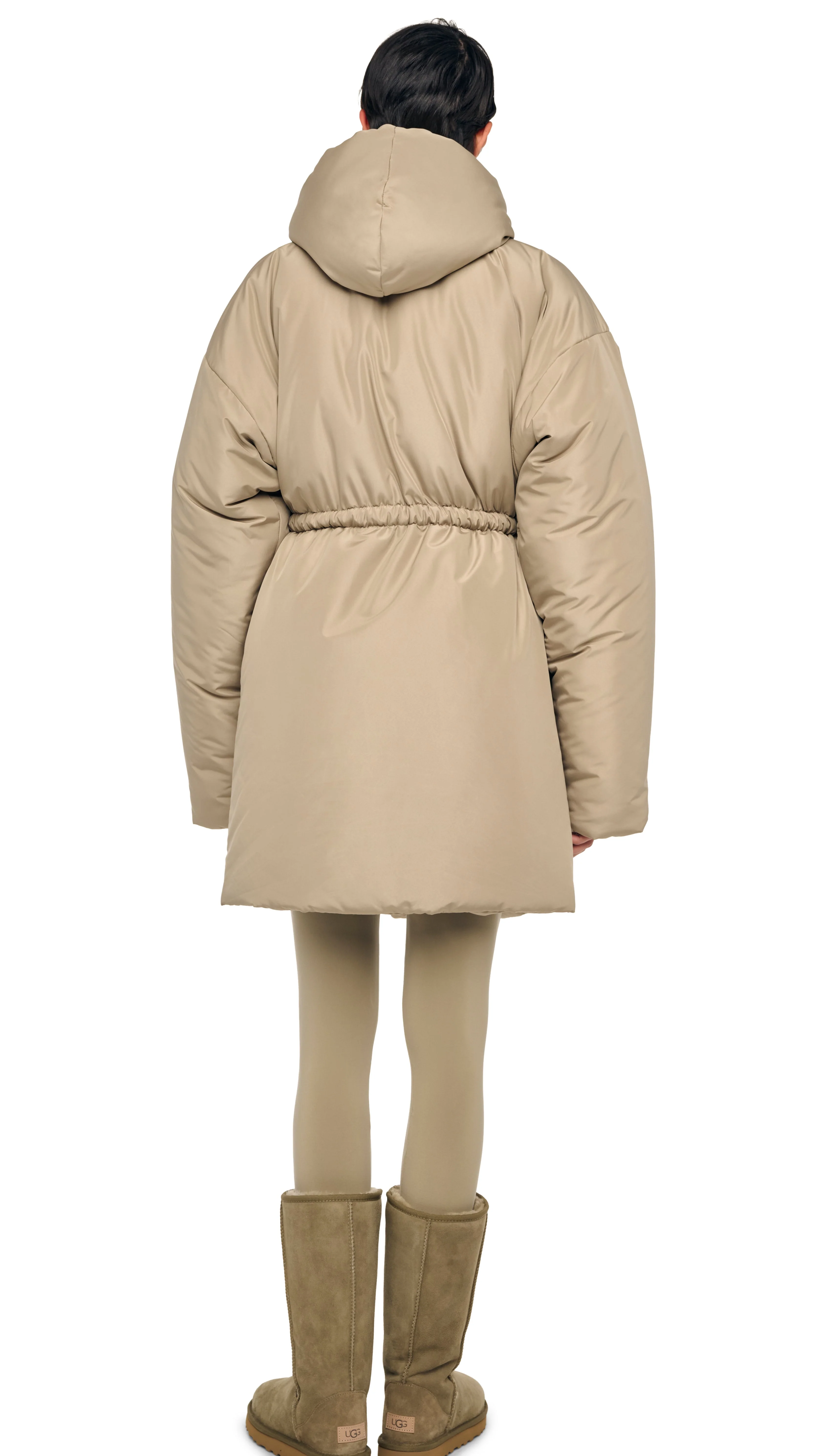 HOODED SLEEPING BAG COAT TO KNEE - Image 3