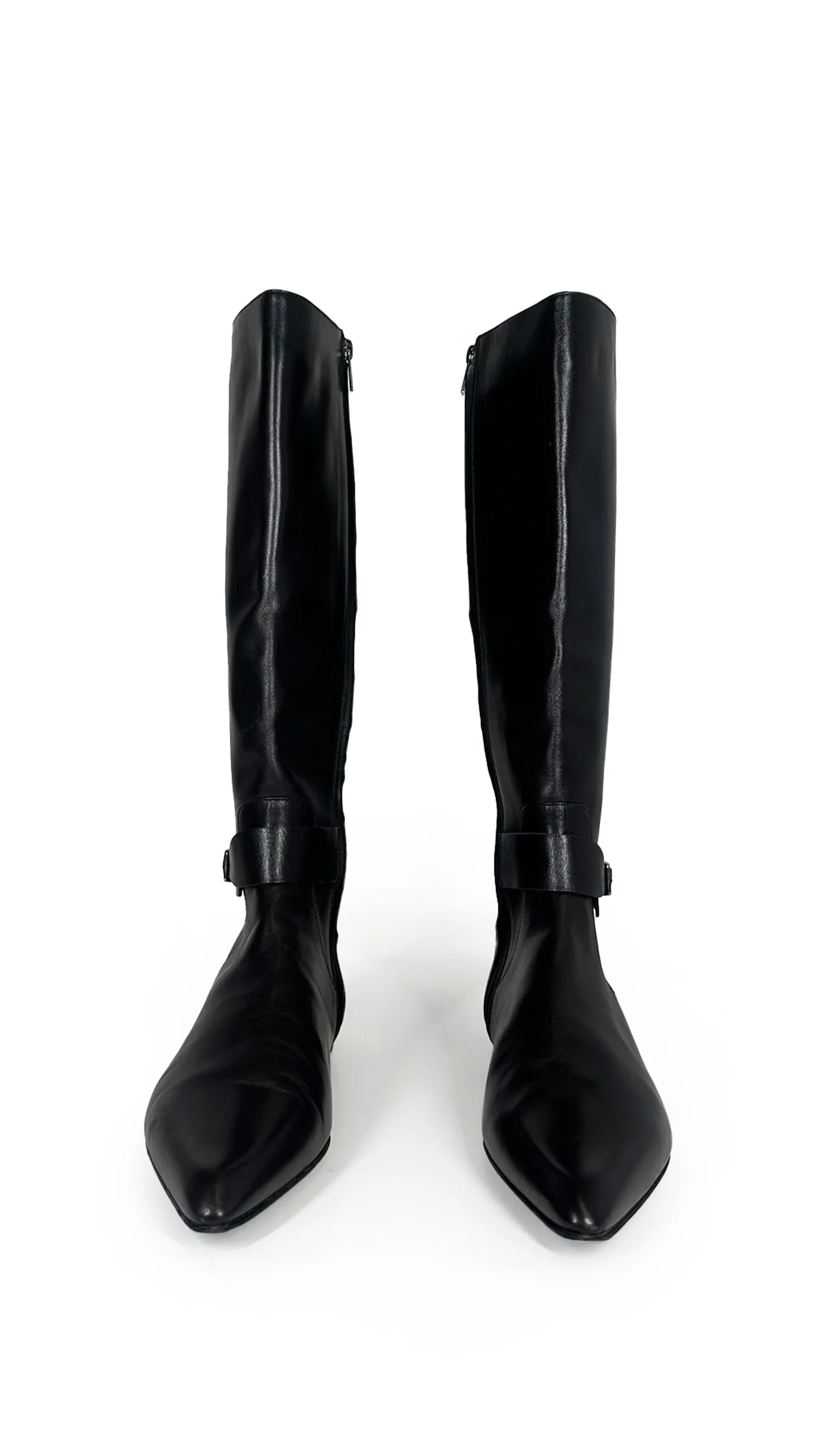 JIL SANDER RIDING LEATHER BOOT WITH BUCKLE - Image 2
