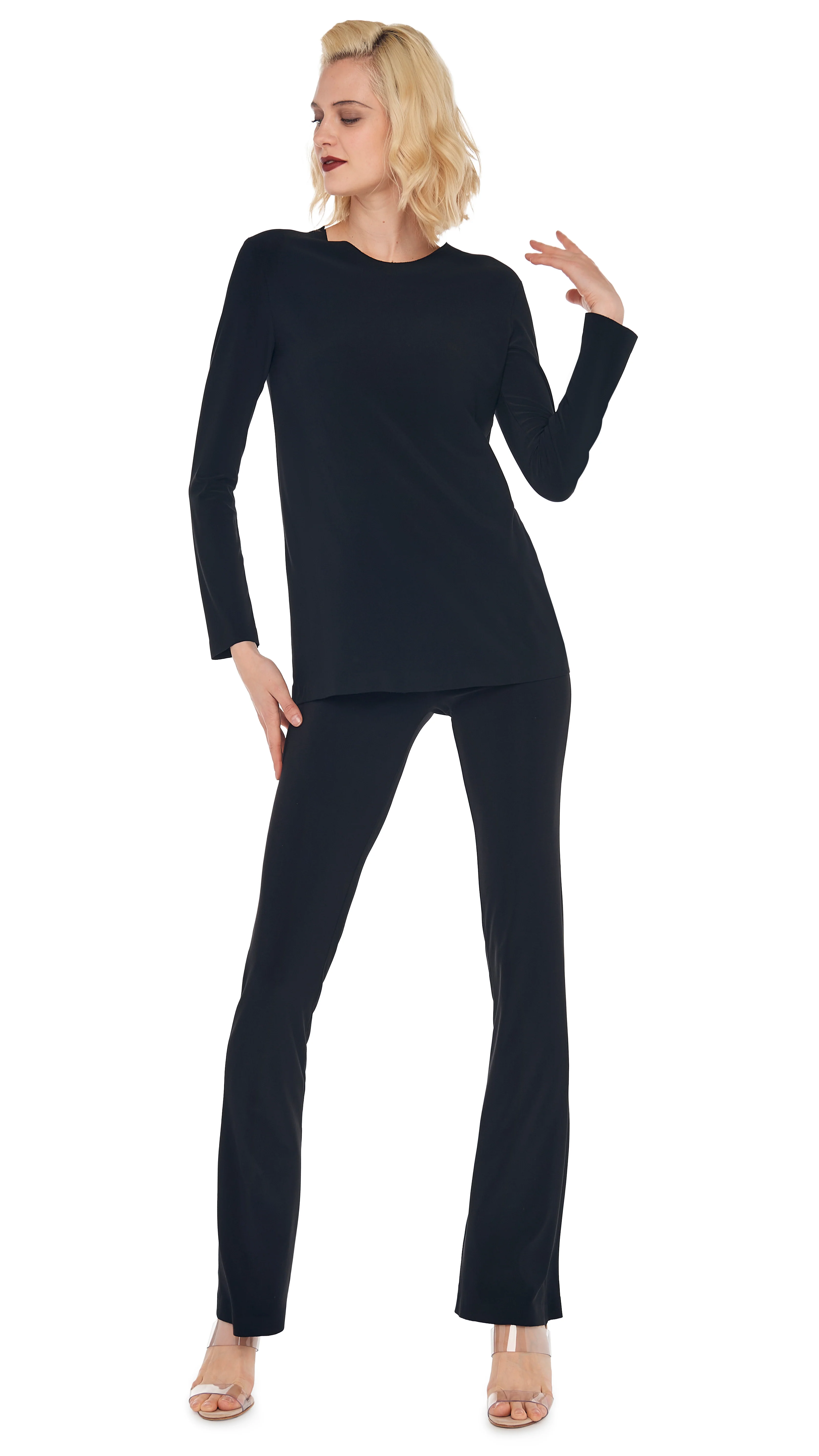 LONG SLEEVE CREW TOP - Image 4