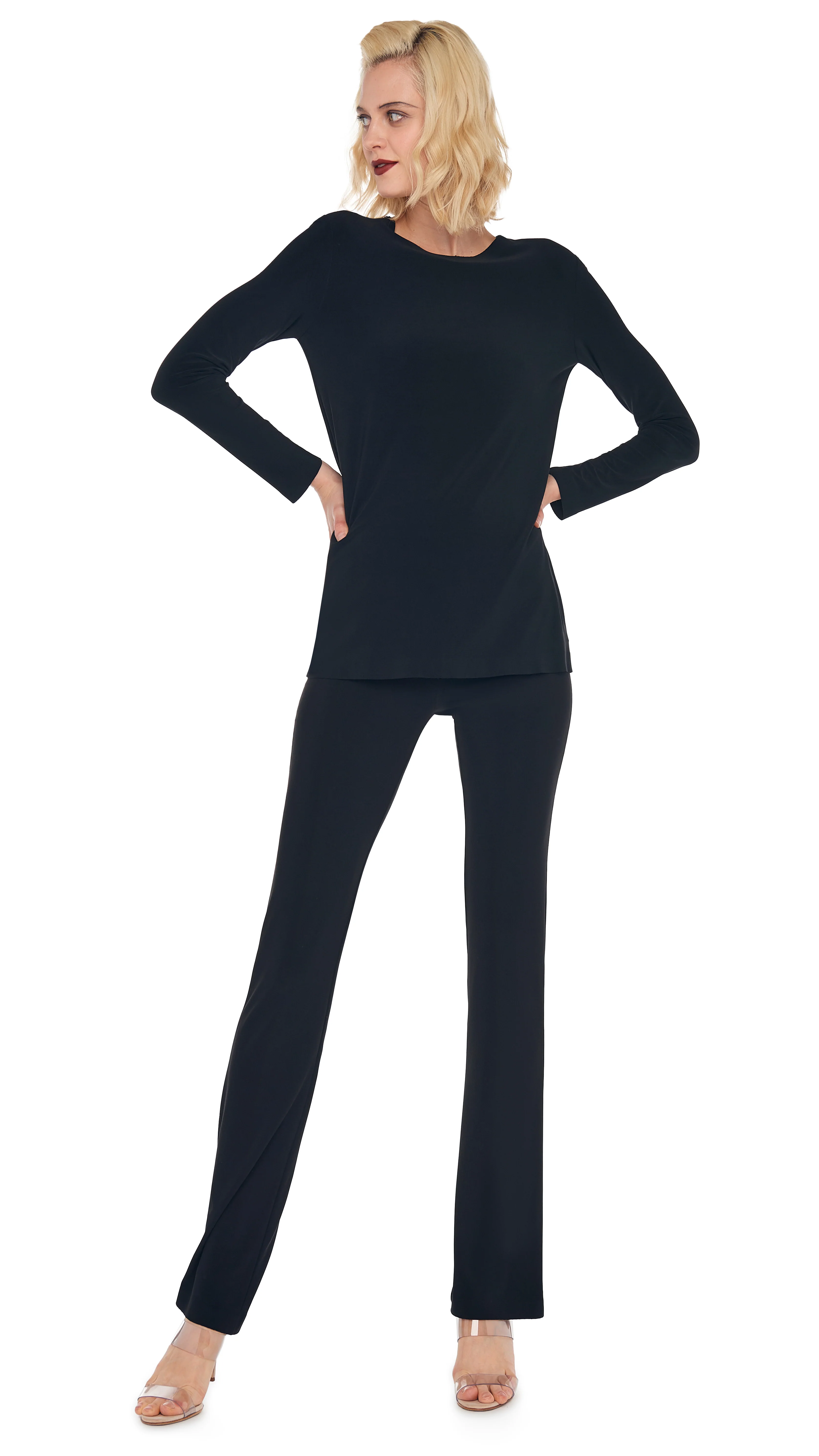 LONG SLEEVE CREW TOP - Image 6