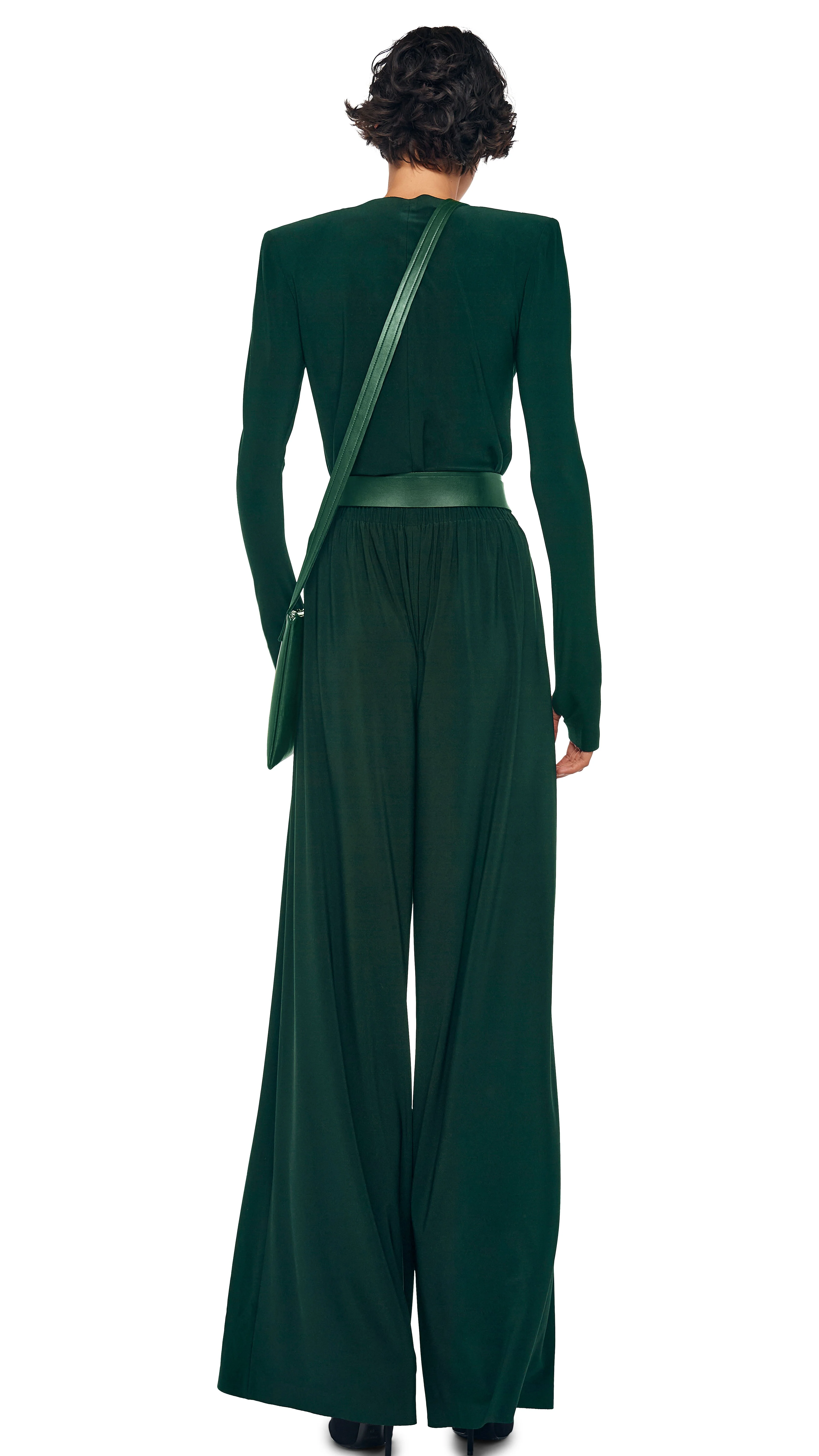 LONG SLEEVE SHOULDER PAD V NECK TOP - Image 3