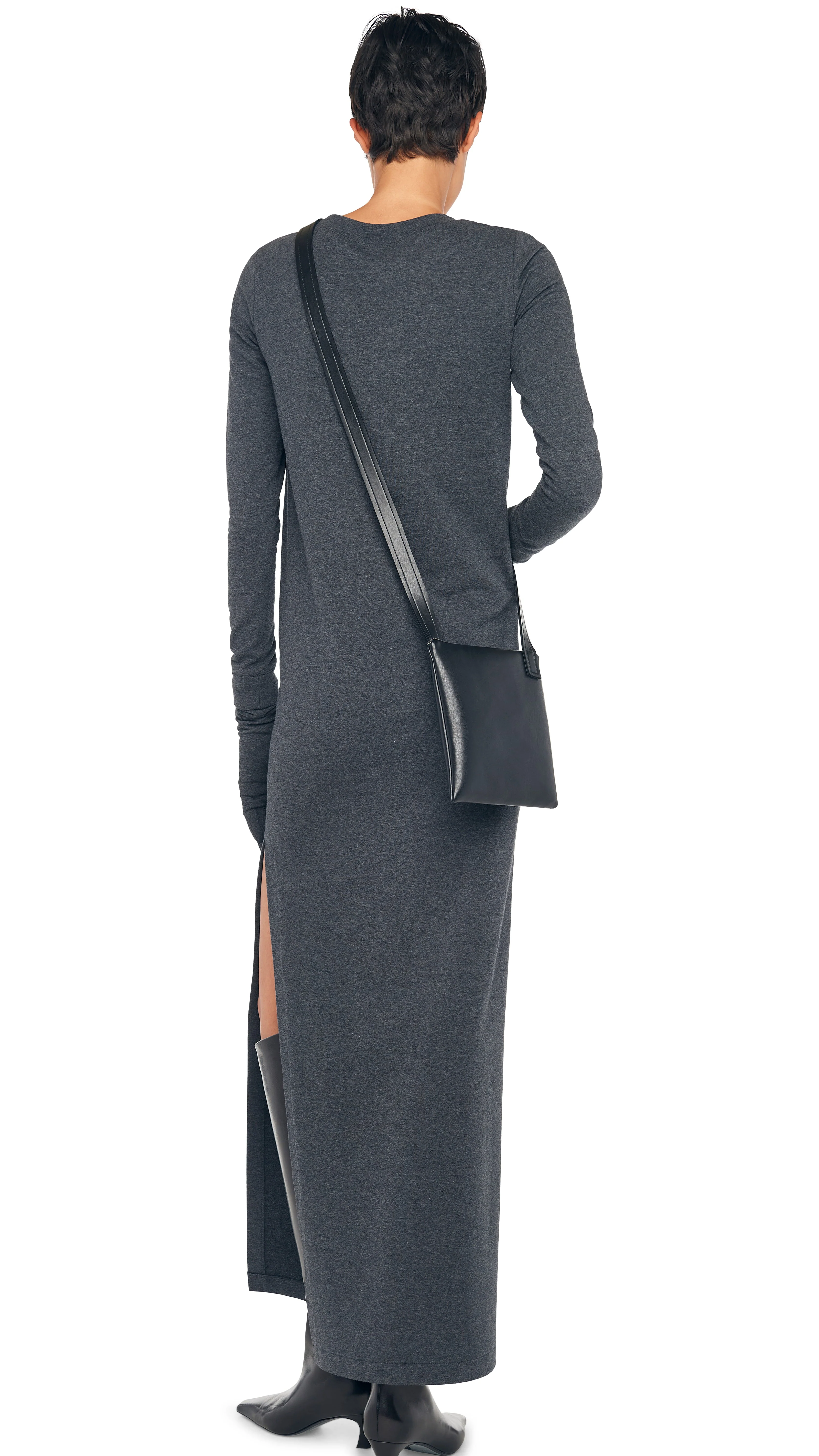 LS TAILORED DRESS TO ANKLE W/ SIDE SLIT - Image 4
