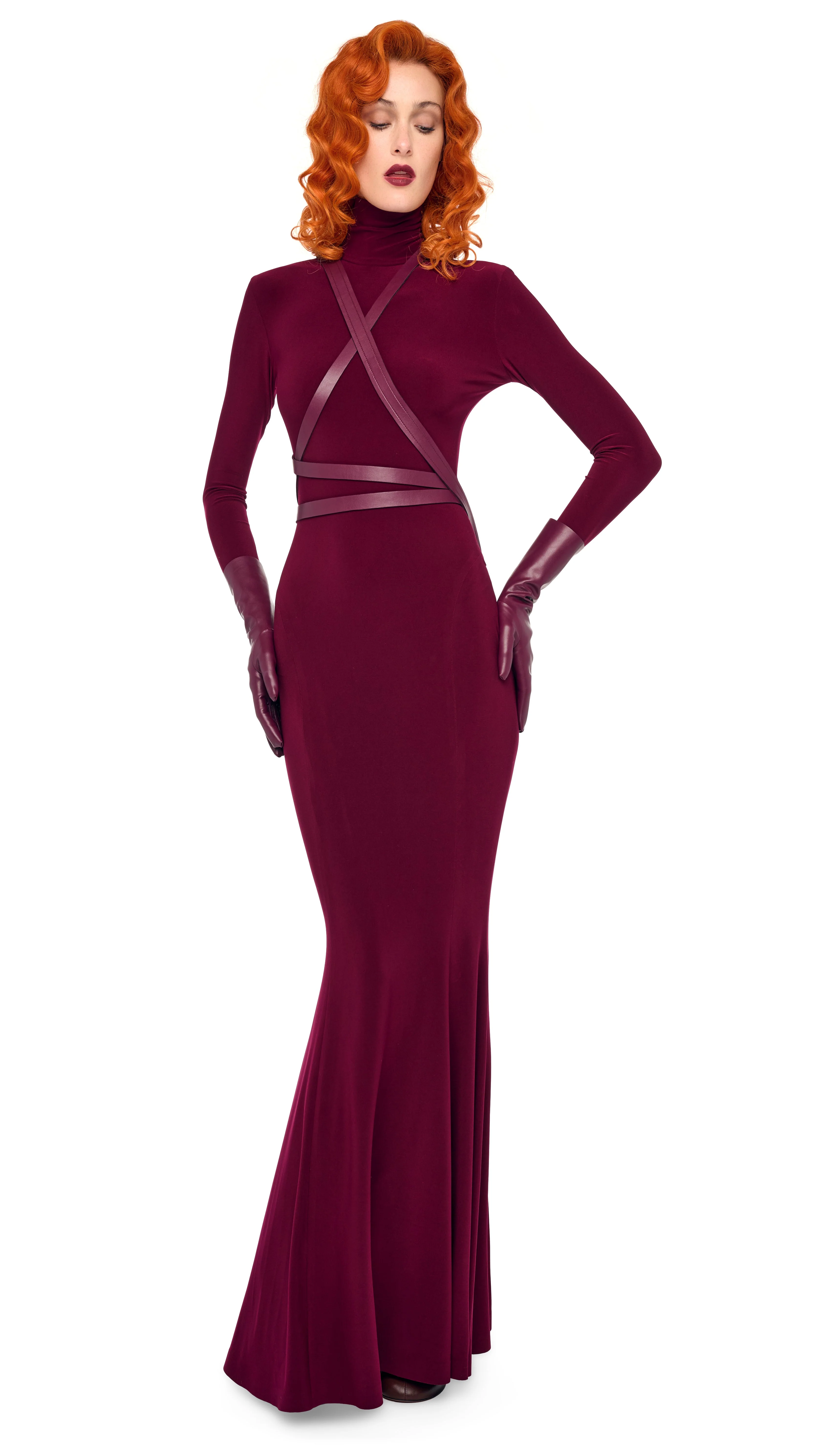 LONG SLEEVE TURTLE FISHTAIL GOWN - Image 4