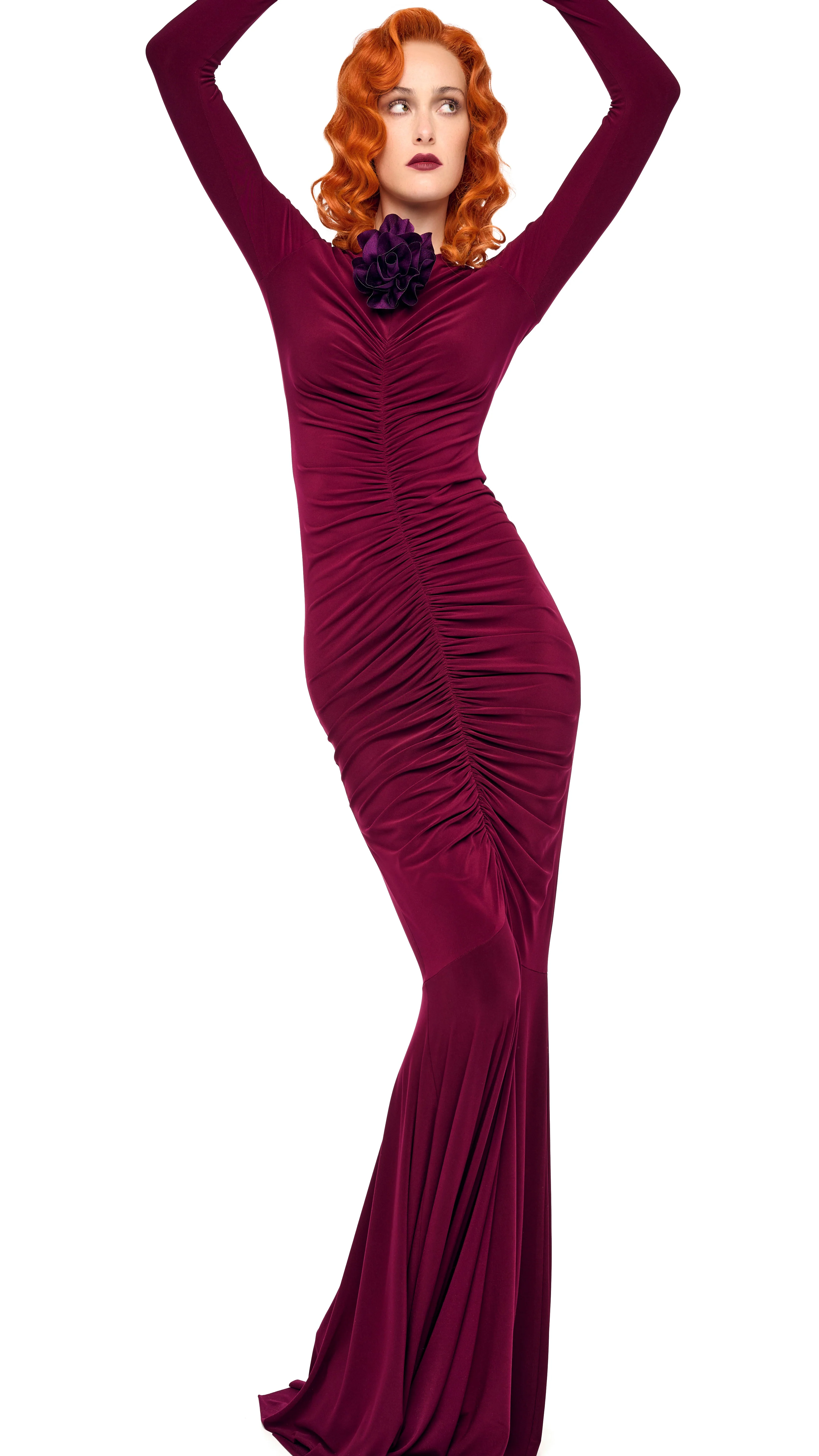SHIRRED FRONT FISHTAIL GOWN - Image 6