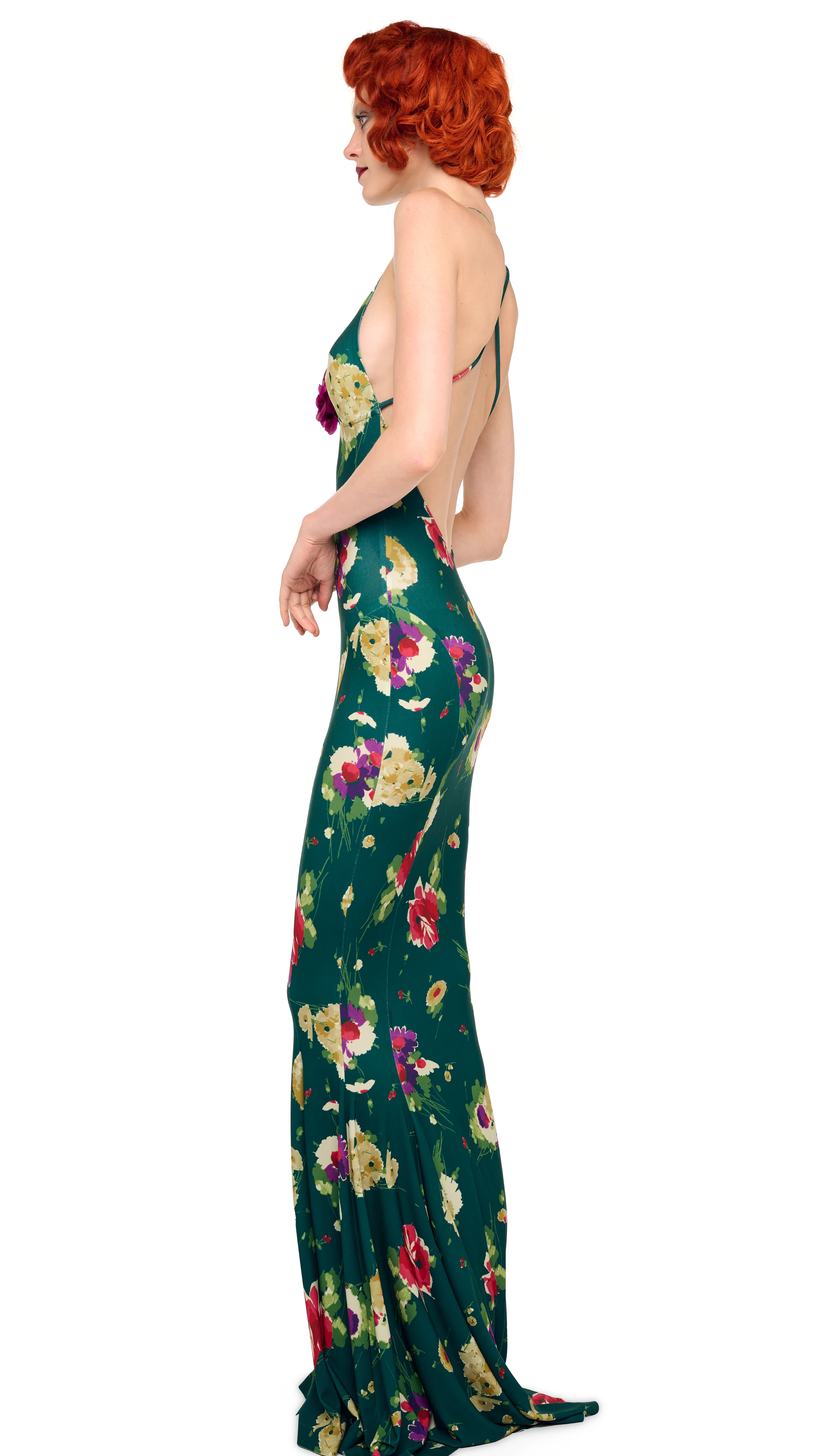 LOW BACK SLIP FISHTAIL GOWN - Image 3